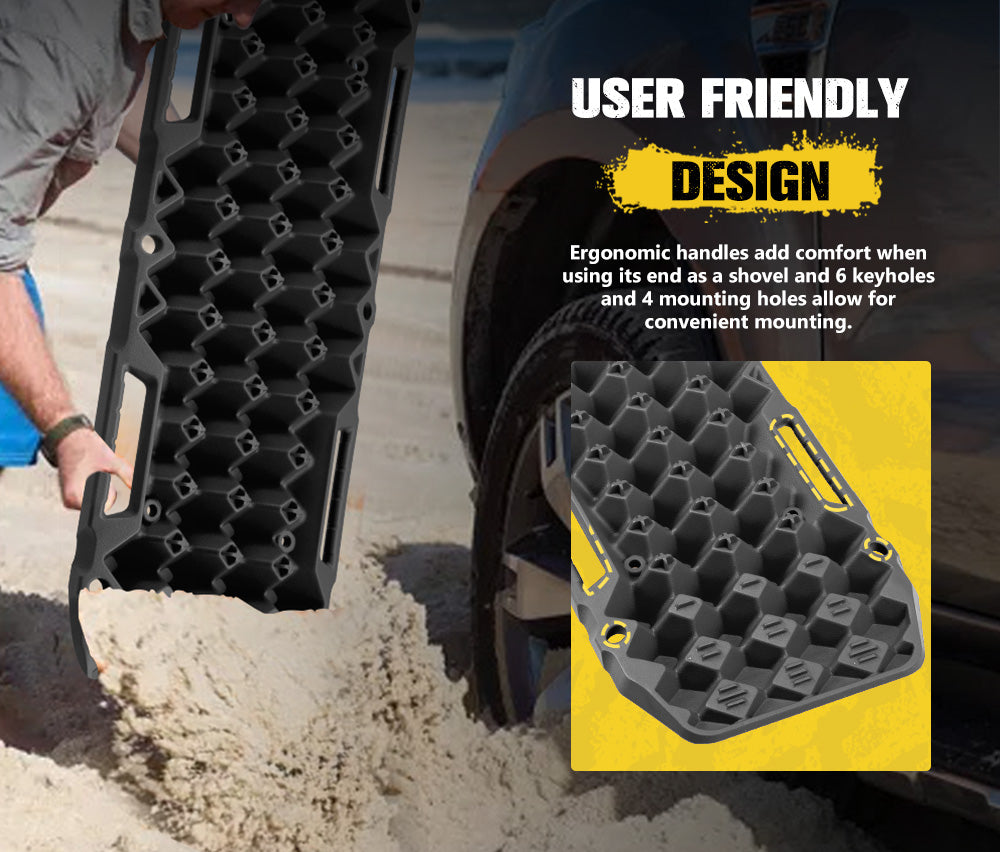 BUNKER INDUST Pair 10T Recovery Tracks Black - Sunyee