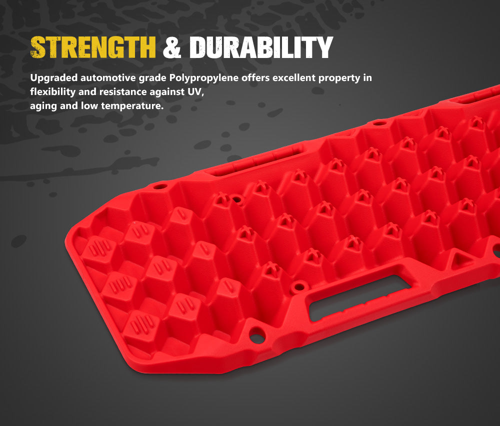 BUNKER INDUST Pair 10T Recovery Tracks Red - Sunyee