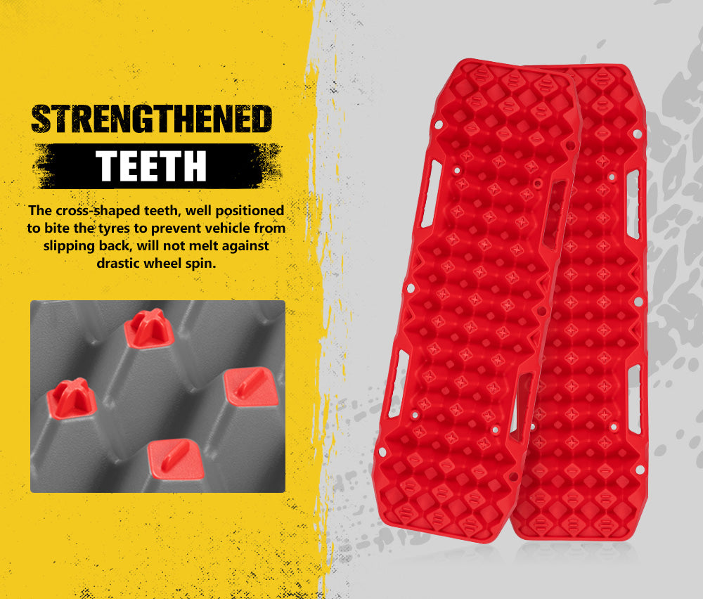 BUNKER INDUST Pair 10T Recovery Tracks Red - Sunyee