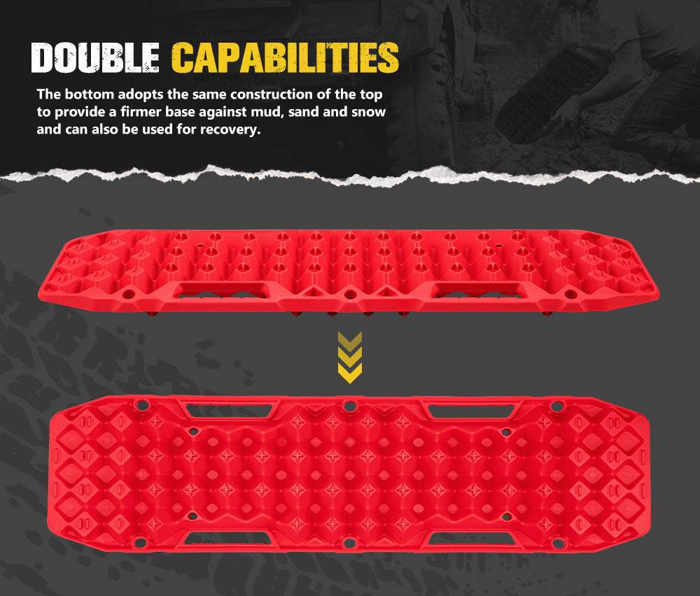 BUNKER INDUST Pair 10T Recovery Tracks Red - Sunyee