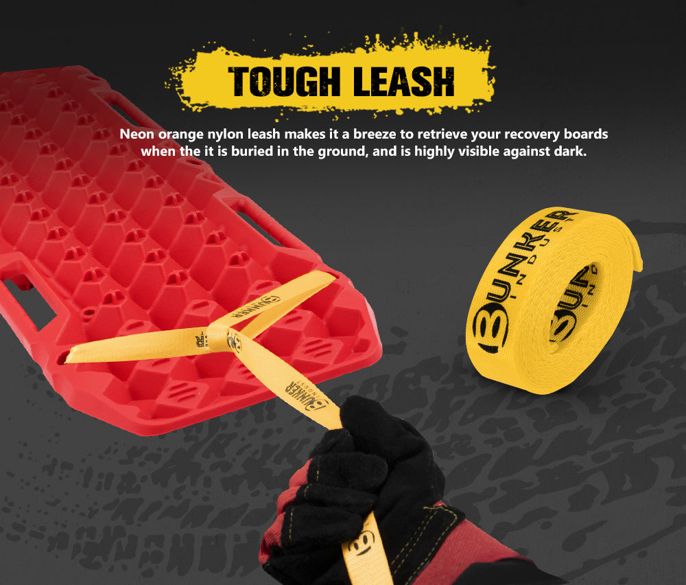 BUNKER INDUST Pair 10T Recovery Tracks Red - Sunyee