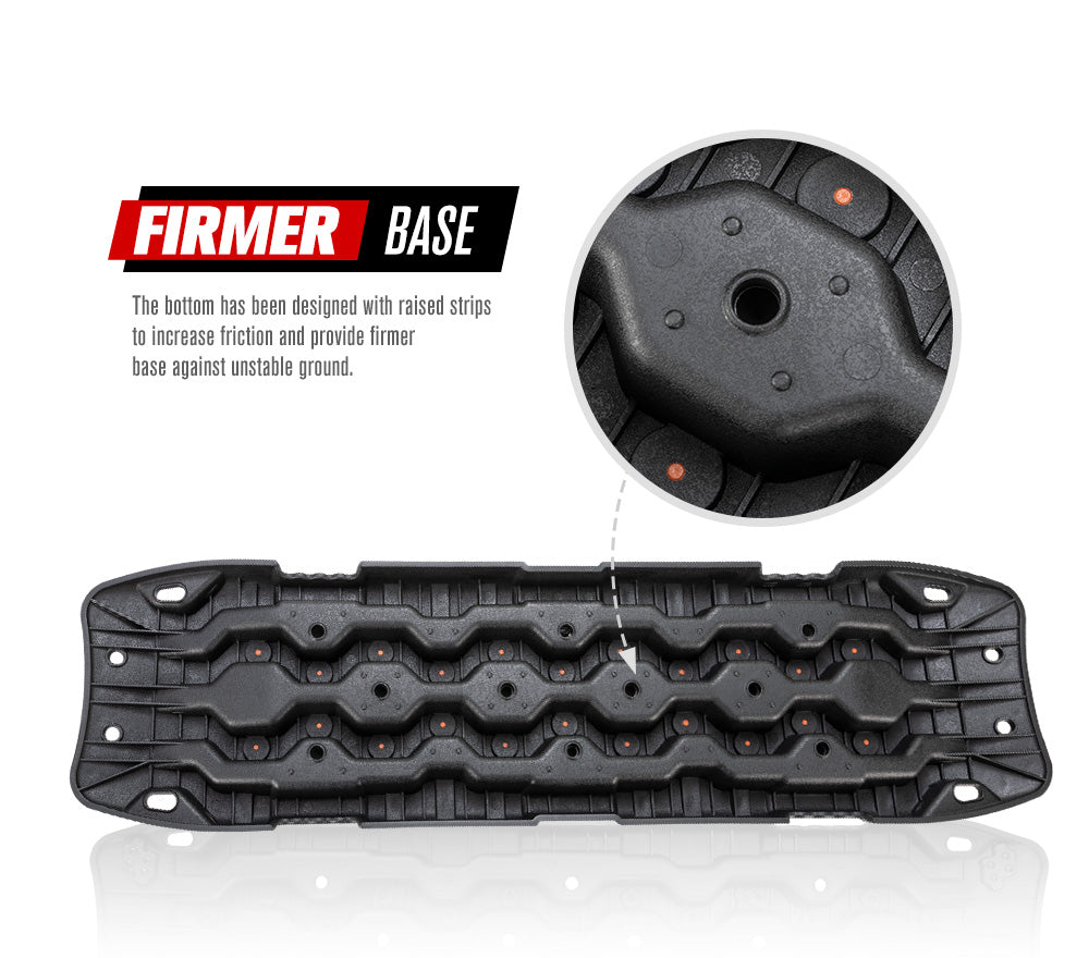 Fieryred Recovery Tracks 15T Board 4WD Vehicle Sand/Snow/Mud 1 Pair Black - Sunyee