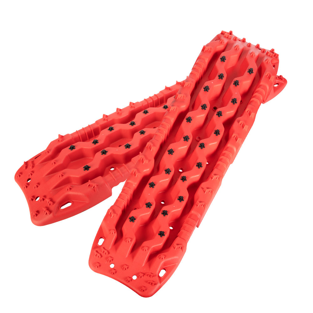 Fieryred Recovery Tracks 15T Board 4WD Vehicle Sand/Snow/Mud 1 Pair Red - Sunyee