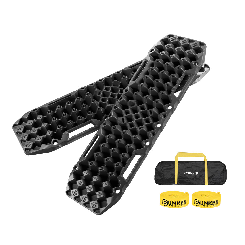 Bunker Indust Recovery Tracks Farm Jack Base 10T Board Sand Mud Snow OffRoad 4WD Black - Sunyee