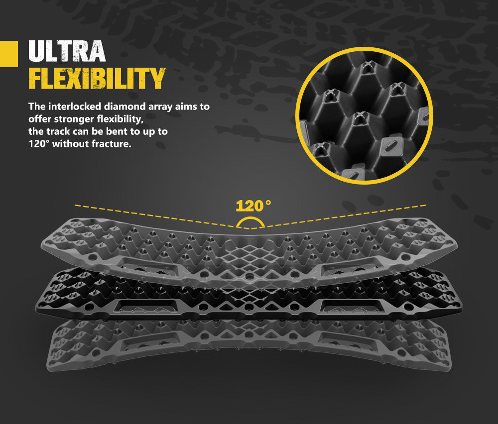 Bunker Indust Recovery Tracks Farm Jack Base 10T Board Sand Mud Snow OffRoad 4WD Black - Sunyee