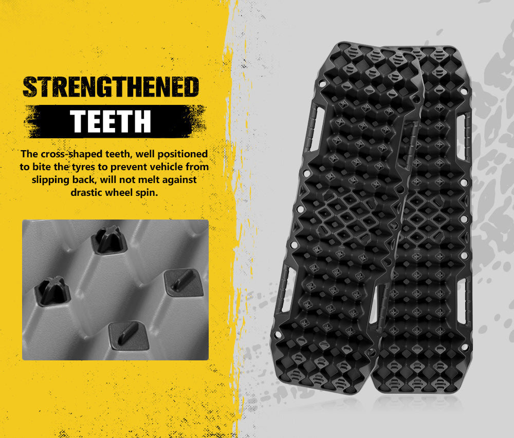 Bunker Indust Recovery Tracks Farm Jack Base 10T Board Sand Mud Snow OffRoad 4WD Black - Sunyee