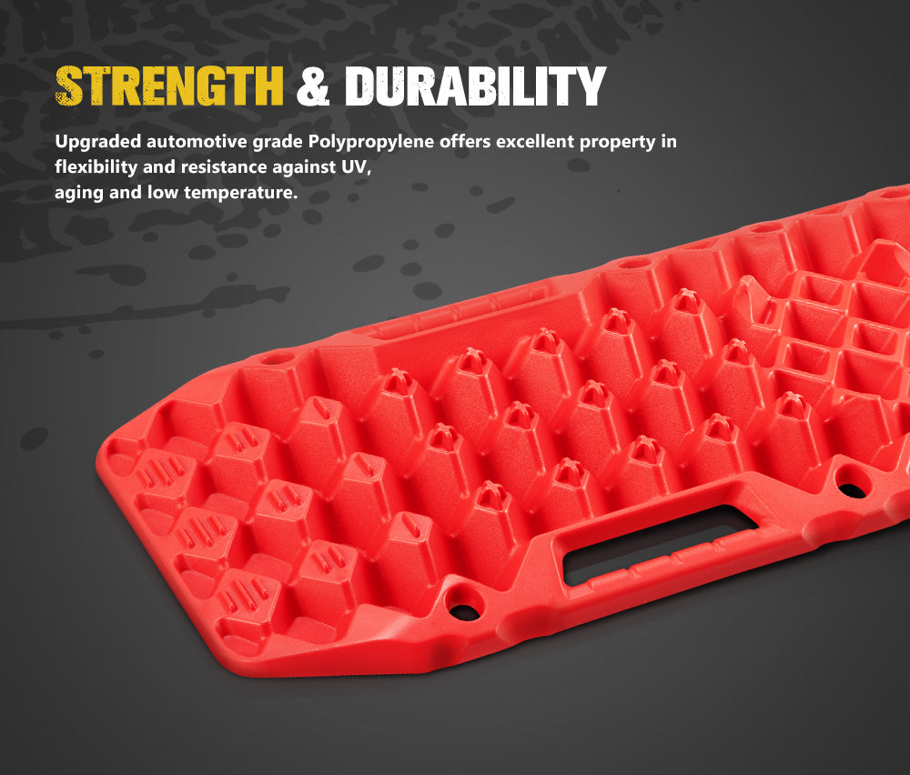 Bunker Indust Recovery Tracks Farm Jack Base 10T Board Sand Mud Snow OffRoad 4WD Red - Sunyee