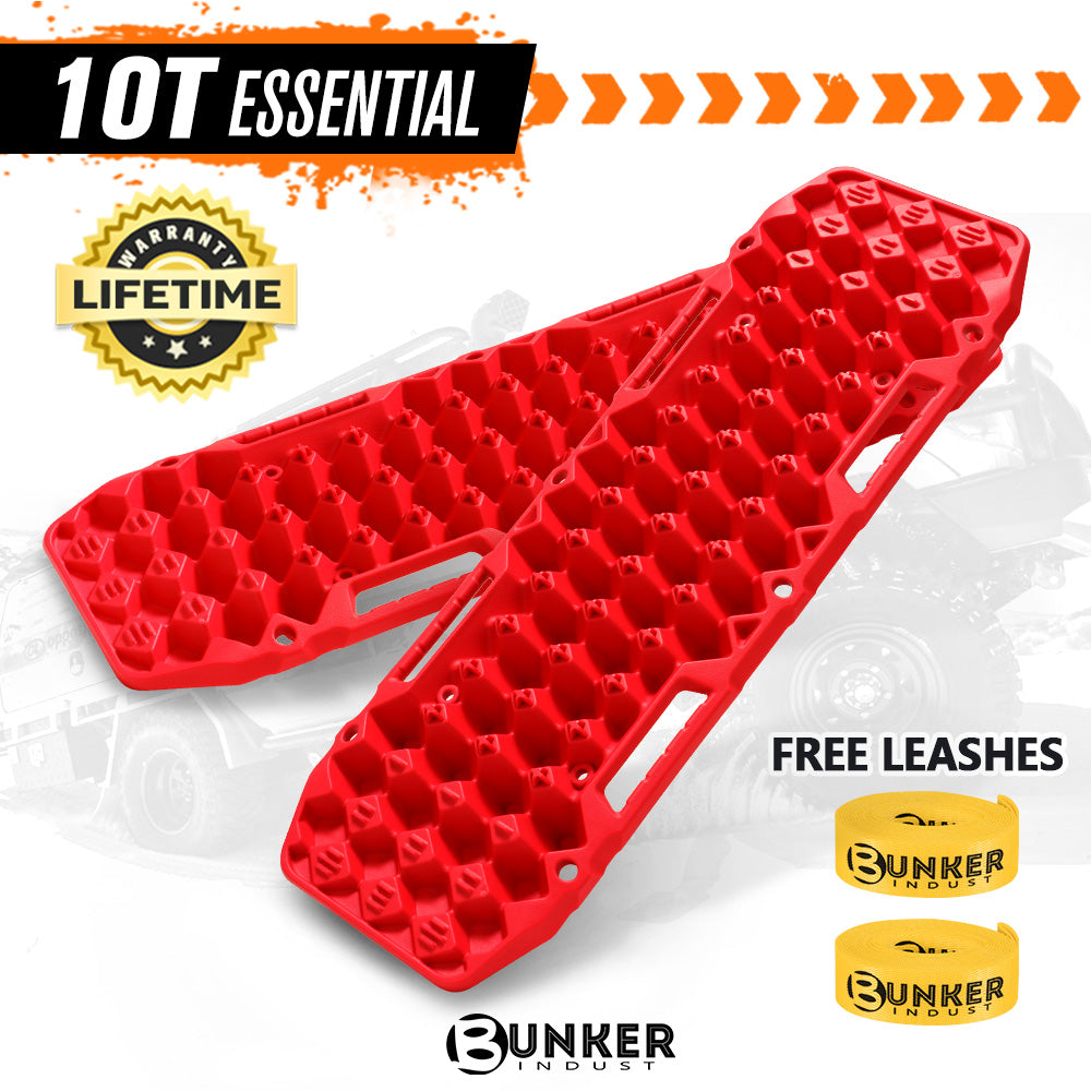 Bunker Indust 4WD Recovery Tracks /w Mounting Pins Jack Base Bag Snow Boards 4x4 - Sunyee