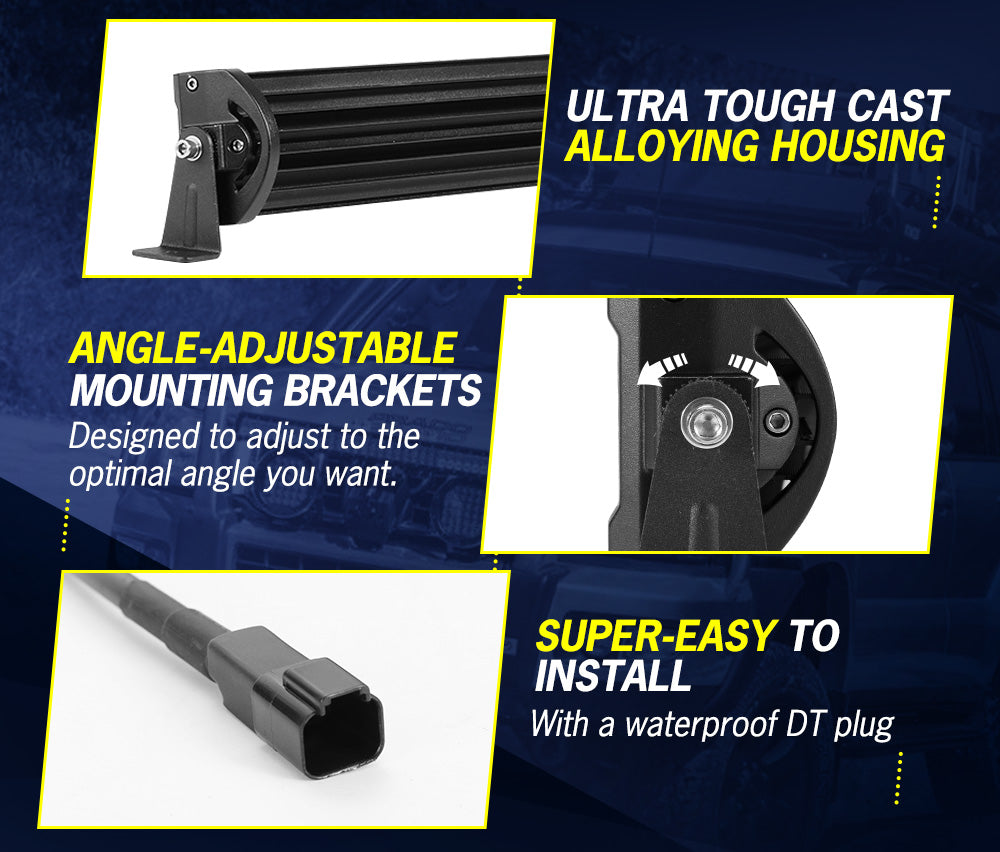 Lightfox 50inch Led Light Bar 1 Lux @ 698M IP68 39,800 Lumens - Sunyee