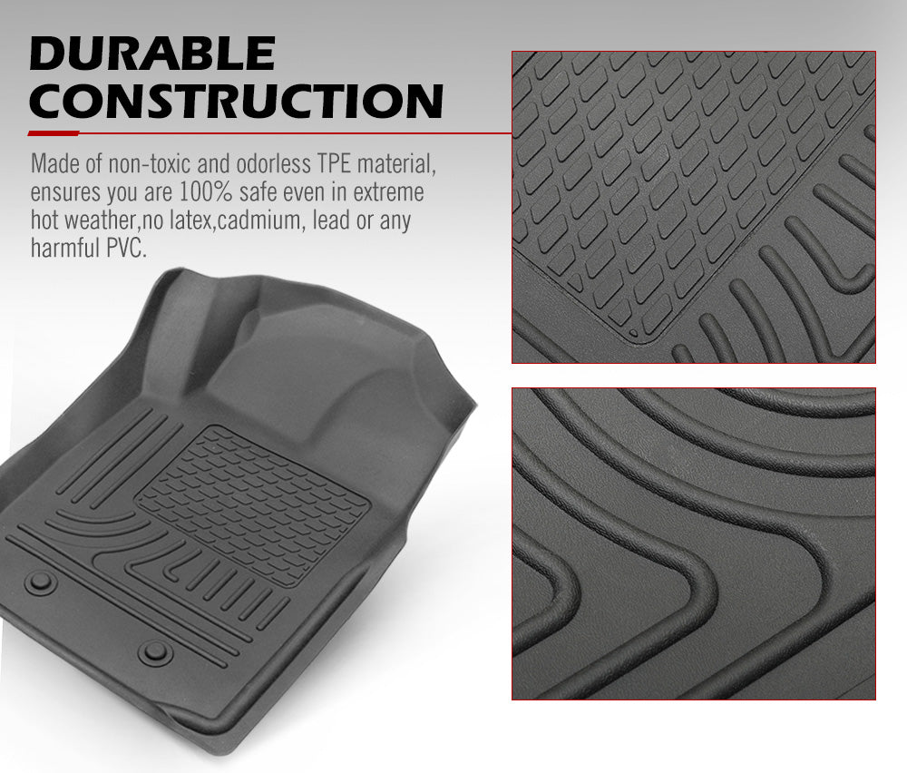 3D TPE Floor Mats for Ford Ranger Wildtrak Raptor PX PX2 PX3 2011-ON - Sunyee