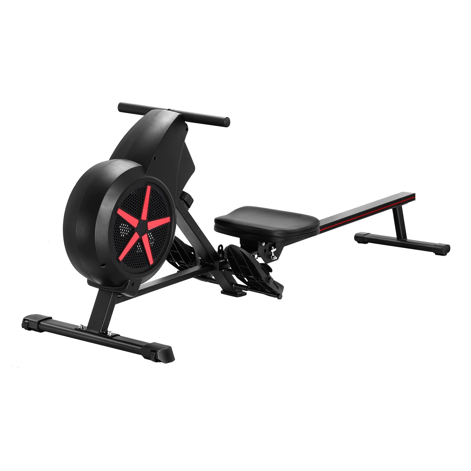 Finex Rowing Machine Rower Air Resistance Exercise Fitness Gym Home Cardio LCD - Sunyee