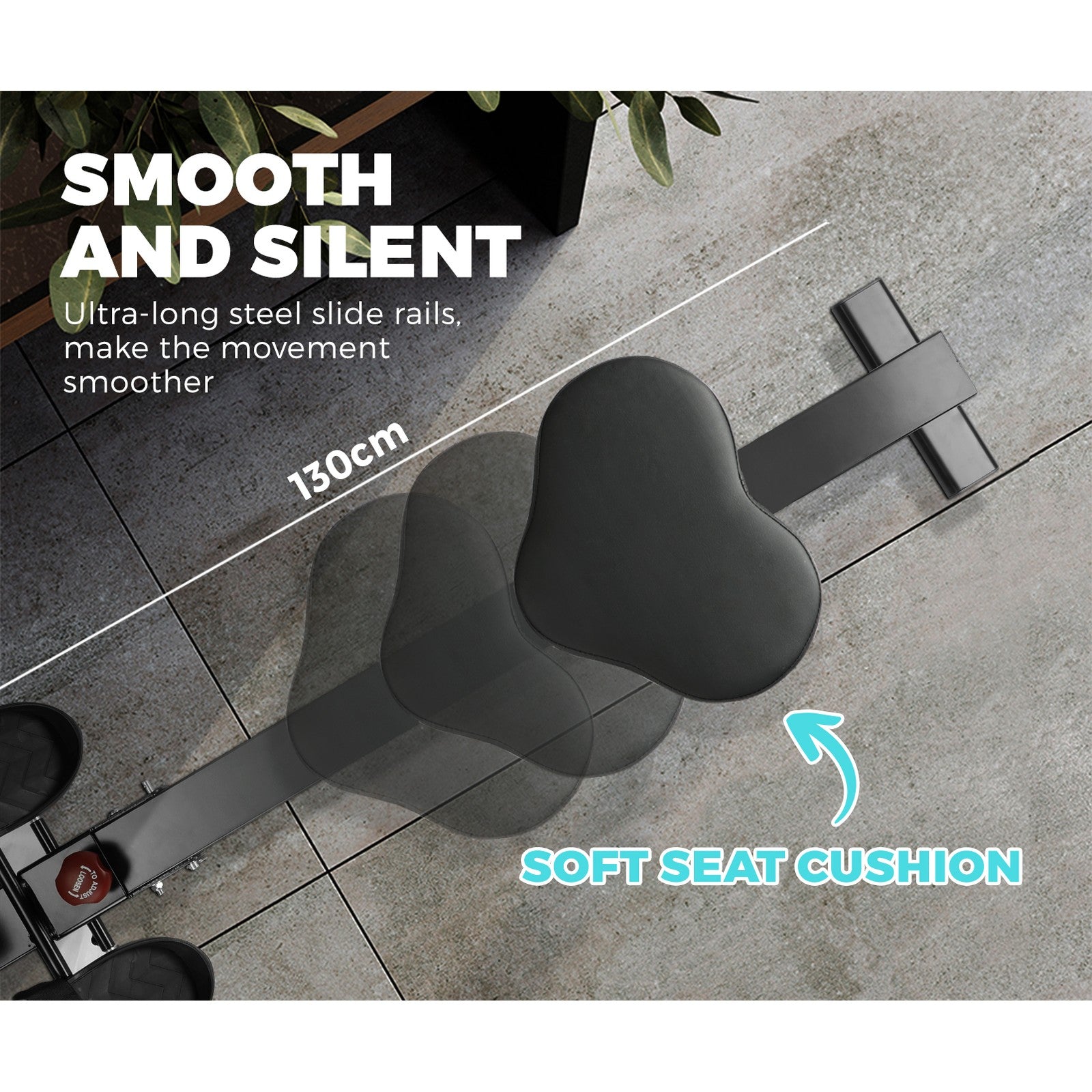 Finex Magnetic Rowing Machine Rower Resistance Cardio Fitness Home Gym Exercise - Sunyee