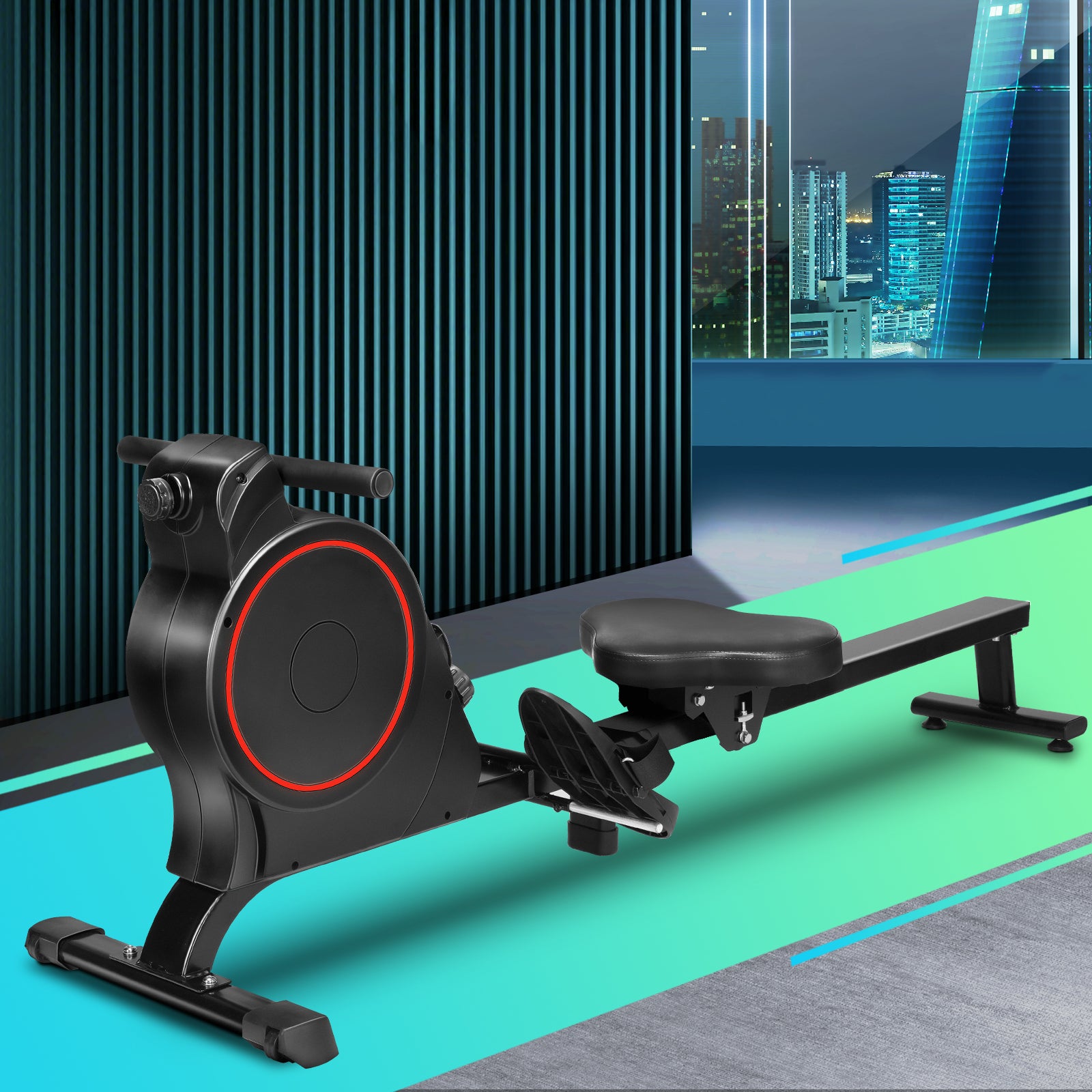 Finex Magnetic Rowing Machine Rower Resistance Cardio Fitness Home Gym Exercise - Sunyee