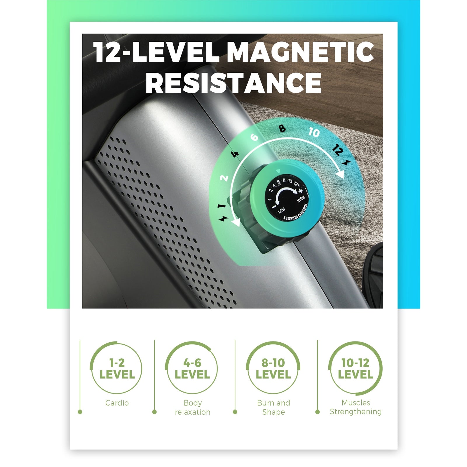 Finex Magnetic Rowing Machine Rower Resistance Exercise Fitness Gym Cardio - Sunyee