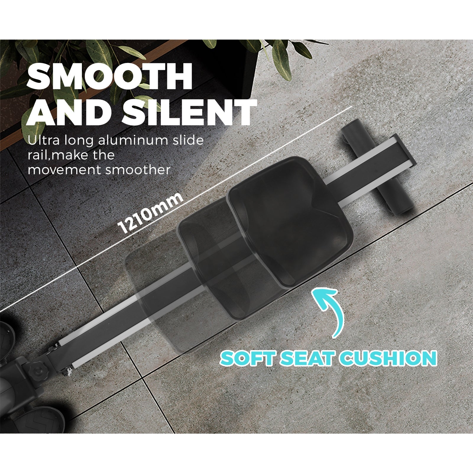 Finex Magnetic Rowing Machine Rower Resistance Exercise Fitness Gym Cardio - Sunyee