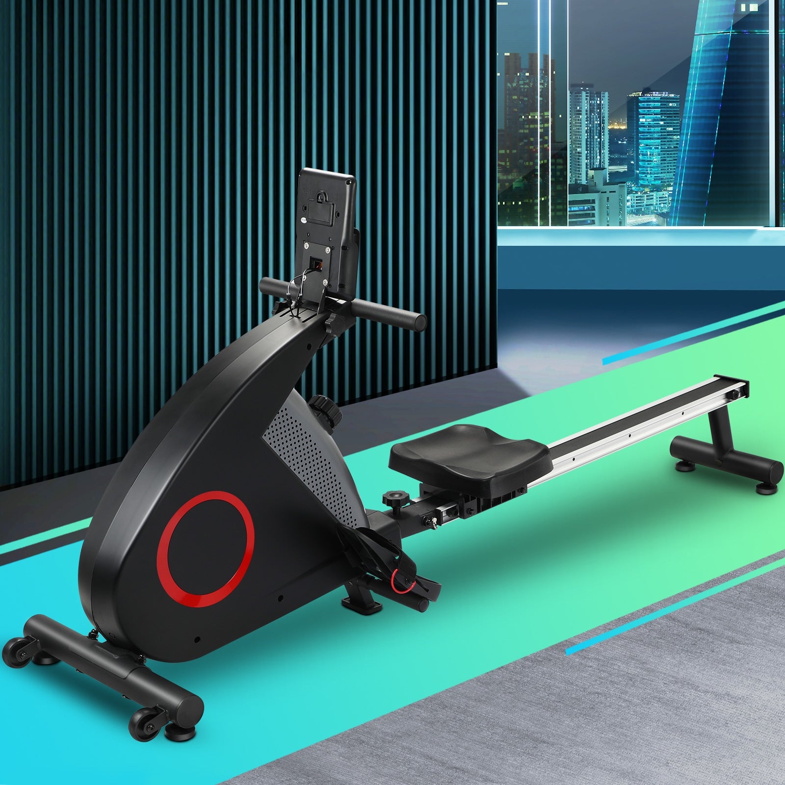 Finex Magnetic Rowing Machine Rower Resistance Exercise Fitness Gym Cardio - Sunyee