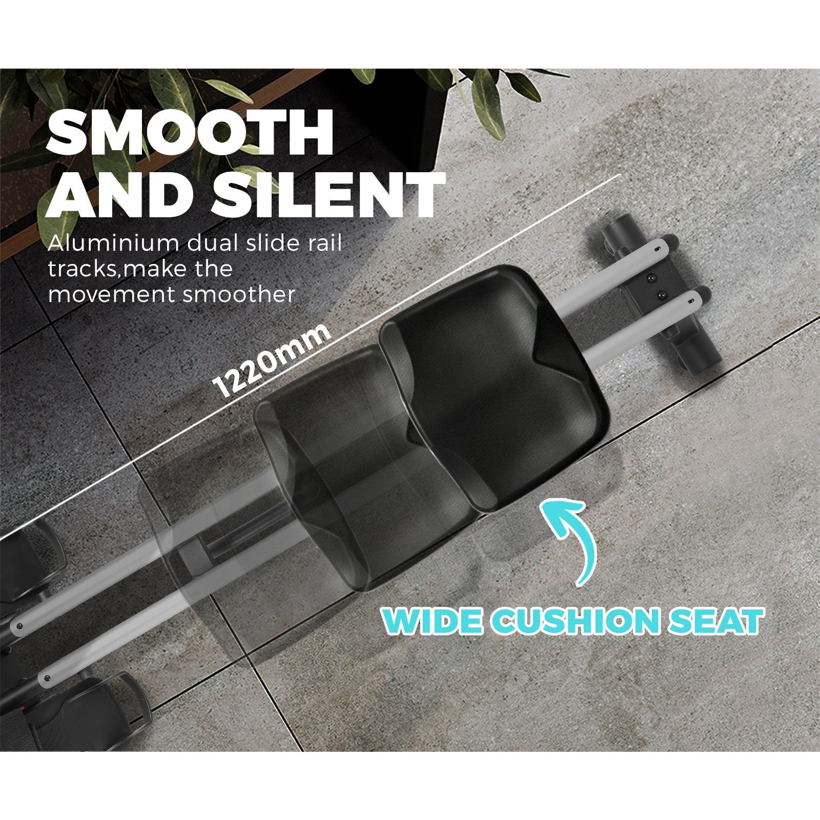 Finex Air Magnetic Flywheel Rowing Machine Rower Exercise Resistance Gym Cardio - Sunyee