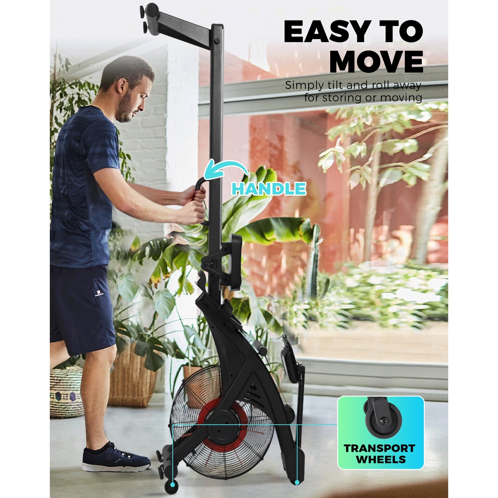 Finex Air Magnetic Flywheel Rowing Machine Rower Exercise Resistance Gym Cardio - Sunyee