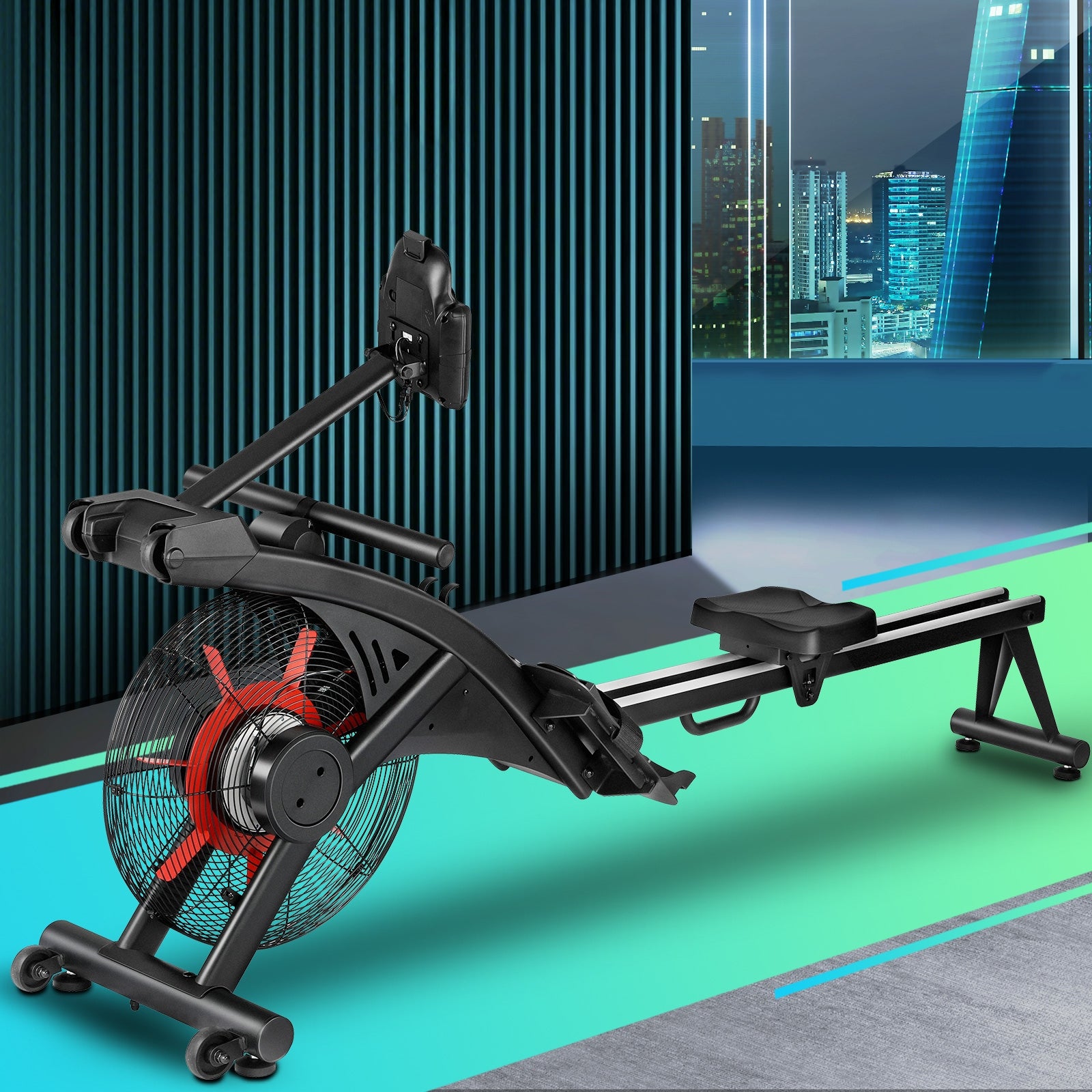 Finex Air Magnetic Flywheel Rowing Machine Rower Exercise Resistance Gym Cardio - Sunyee