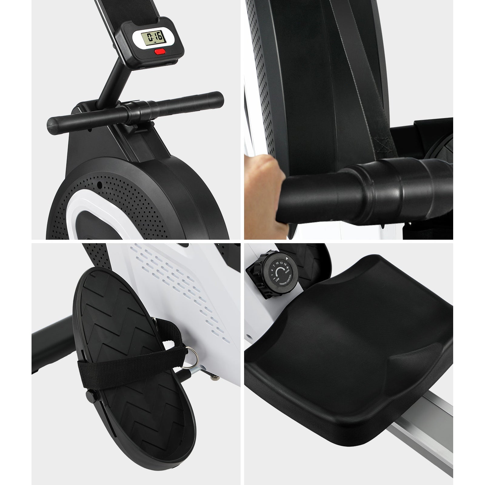 Finex Rowing Machine Rower Magnetic Resistance Fitness Workout Home Gym Cardio - Sunyee