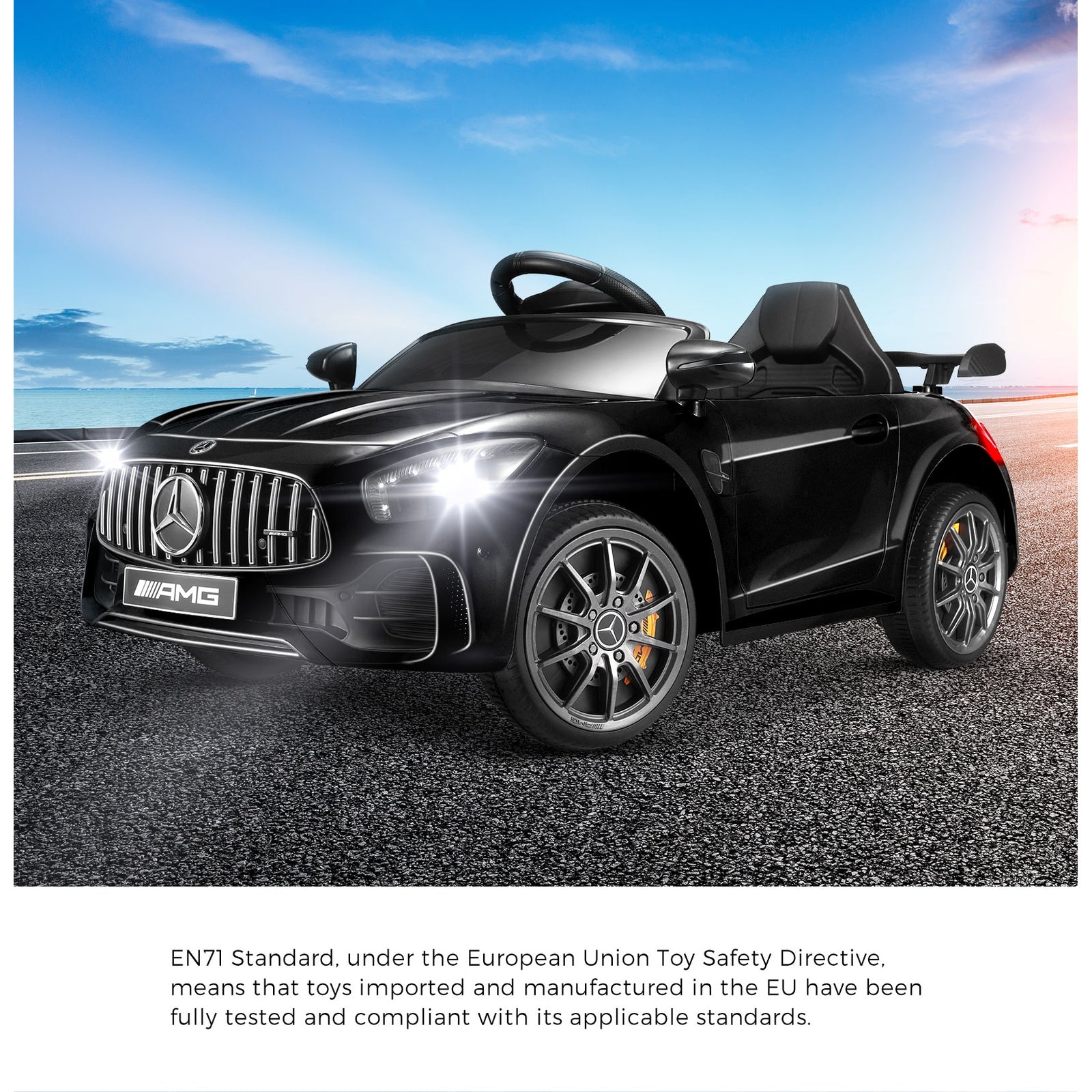 Kids Ride On Car Mercedes-Benz AMG GTR Licensed Remote Electric Toy Gift 12V - Sunyee