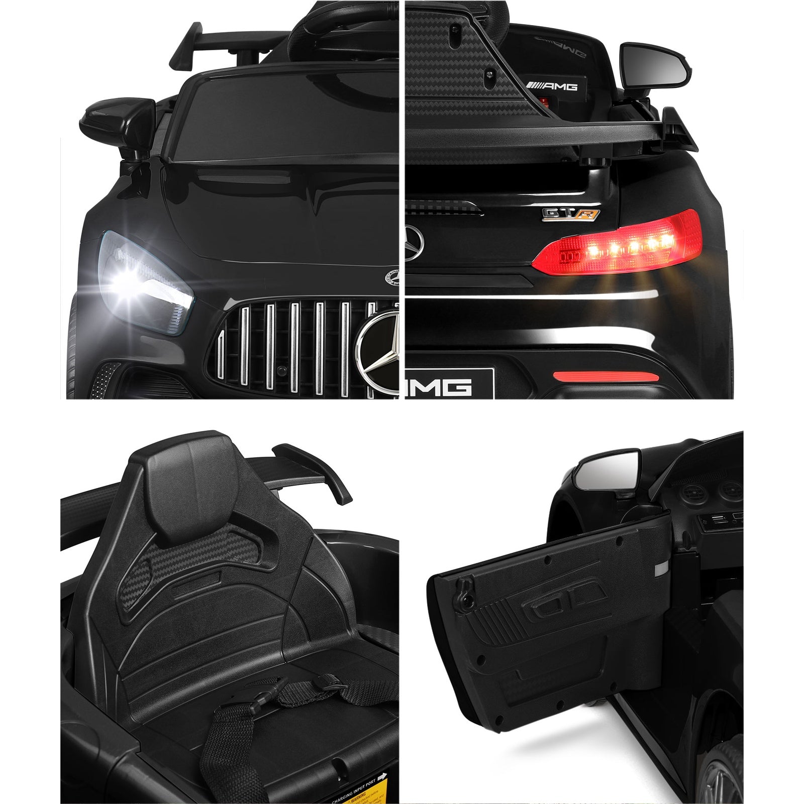 Kids Ride On Car Mercedes-Benz AMG GTR Licensed Remote Electric Toy Gift 12V - Sunyee