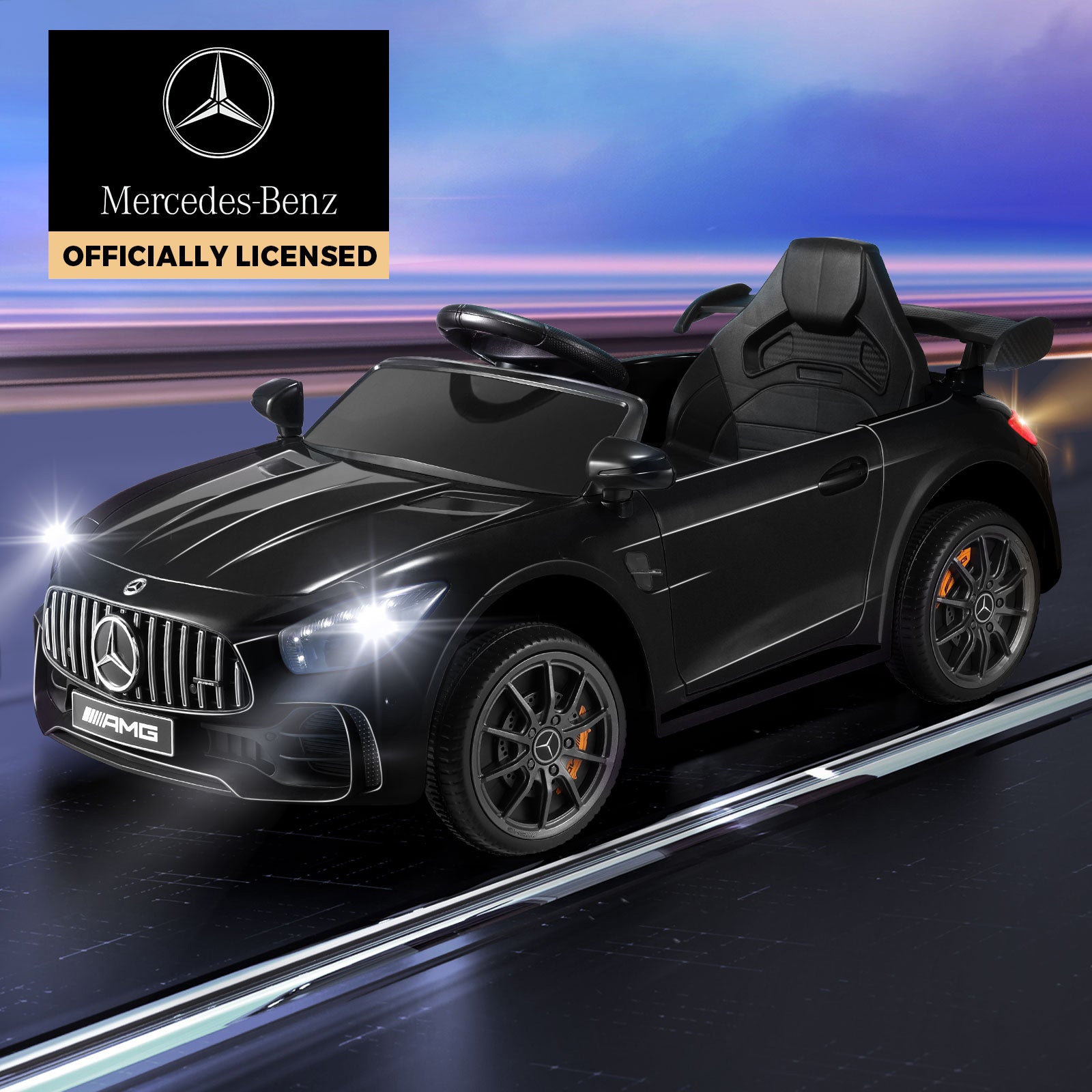 Kids Ride On Car Mercedes-Benz AMG GTR Licensed Remote Electric Toy Gift 12V - Sunyee