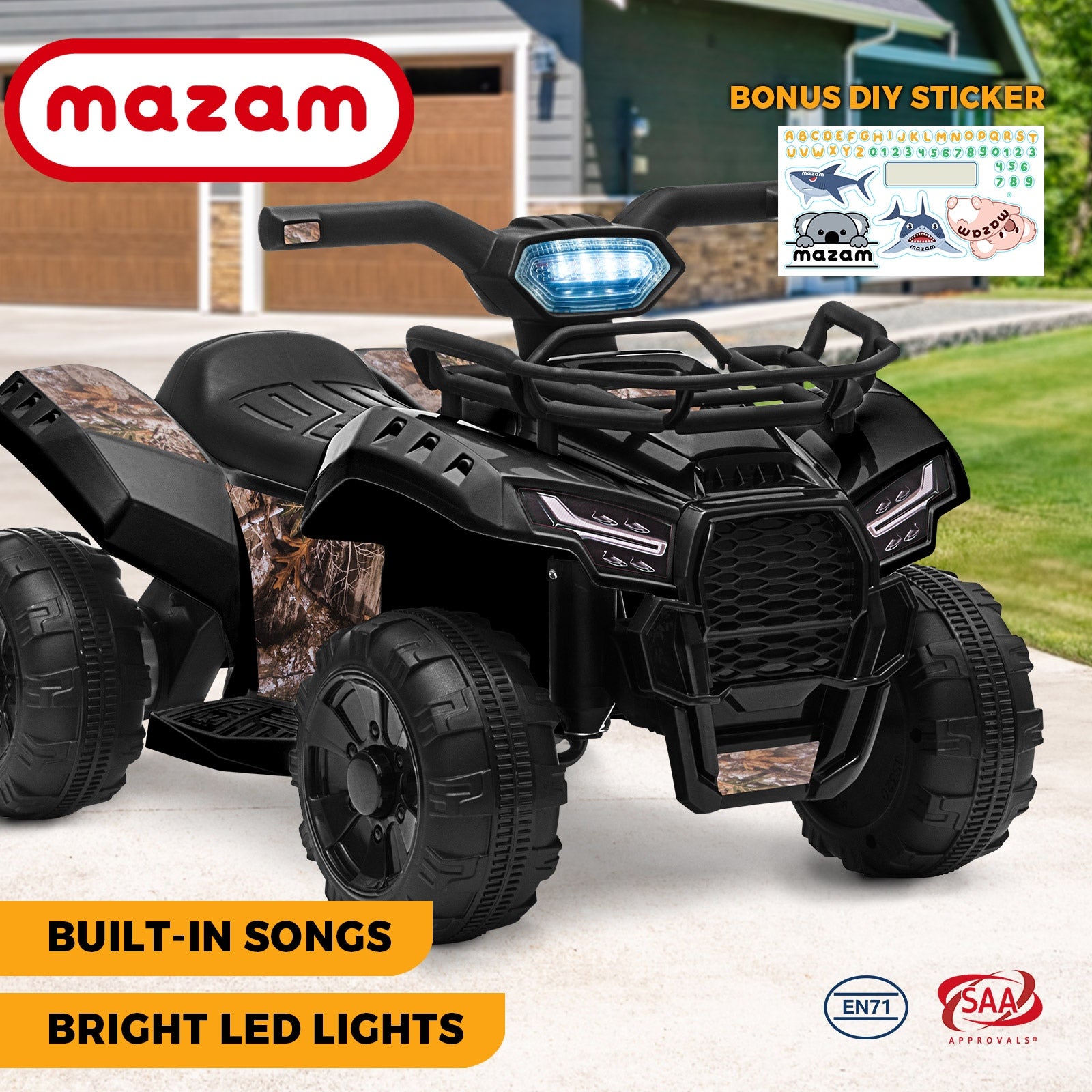 Mazam Kids Ride On Car Electric ATV Bike Vehicle Toy for Toddlers Rechargeable - Sunyee