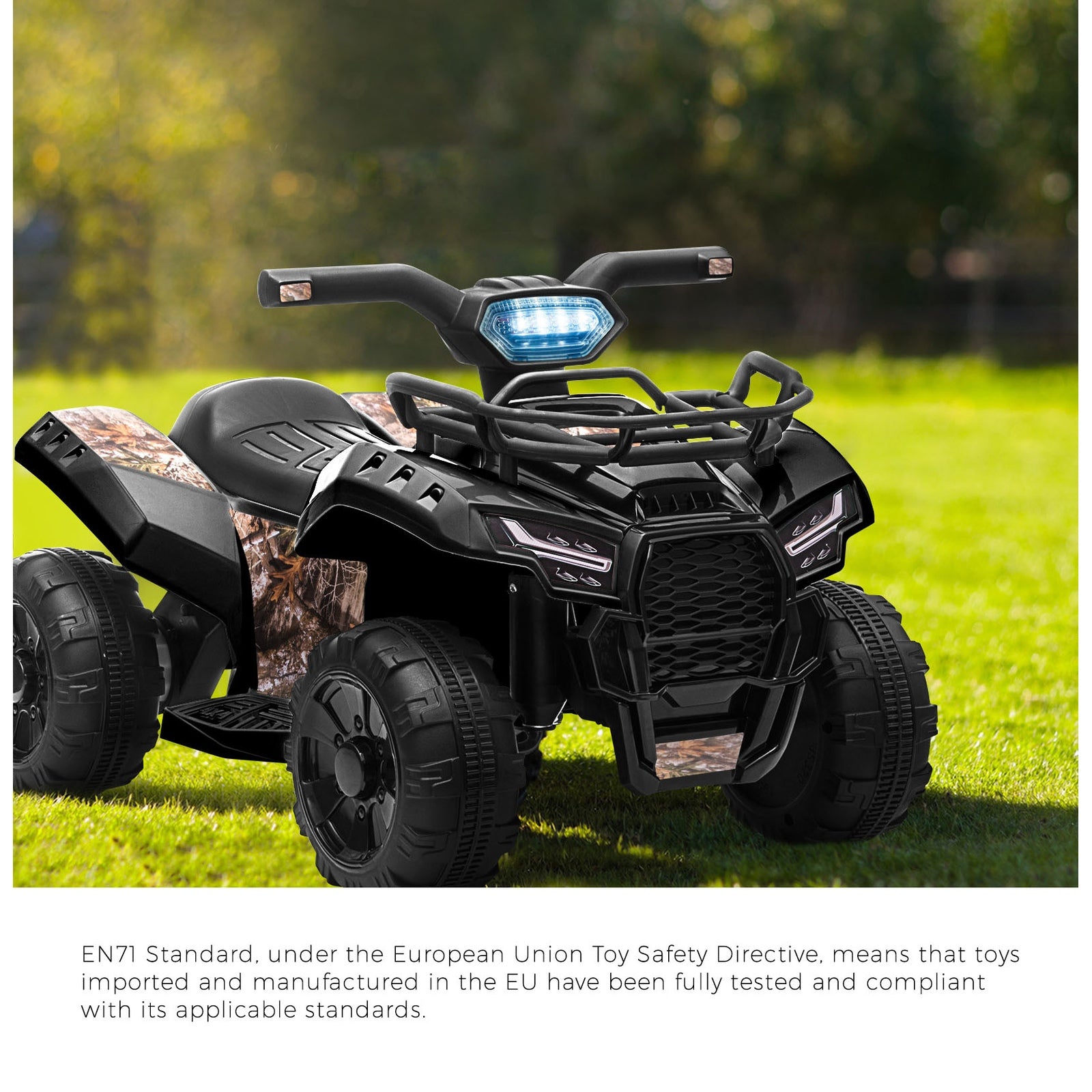 Mazam Ride On Car Electric ATV Bike Vehicle for Toddlers Kids Rechargeable Black - Sunyee