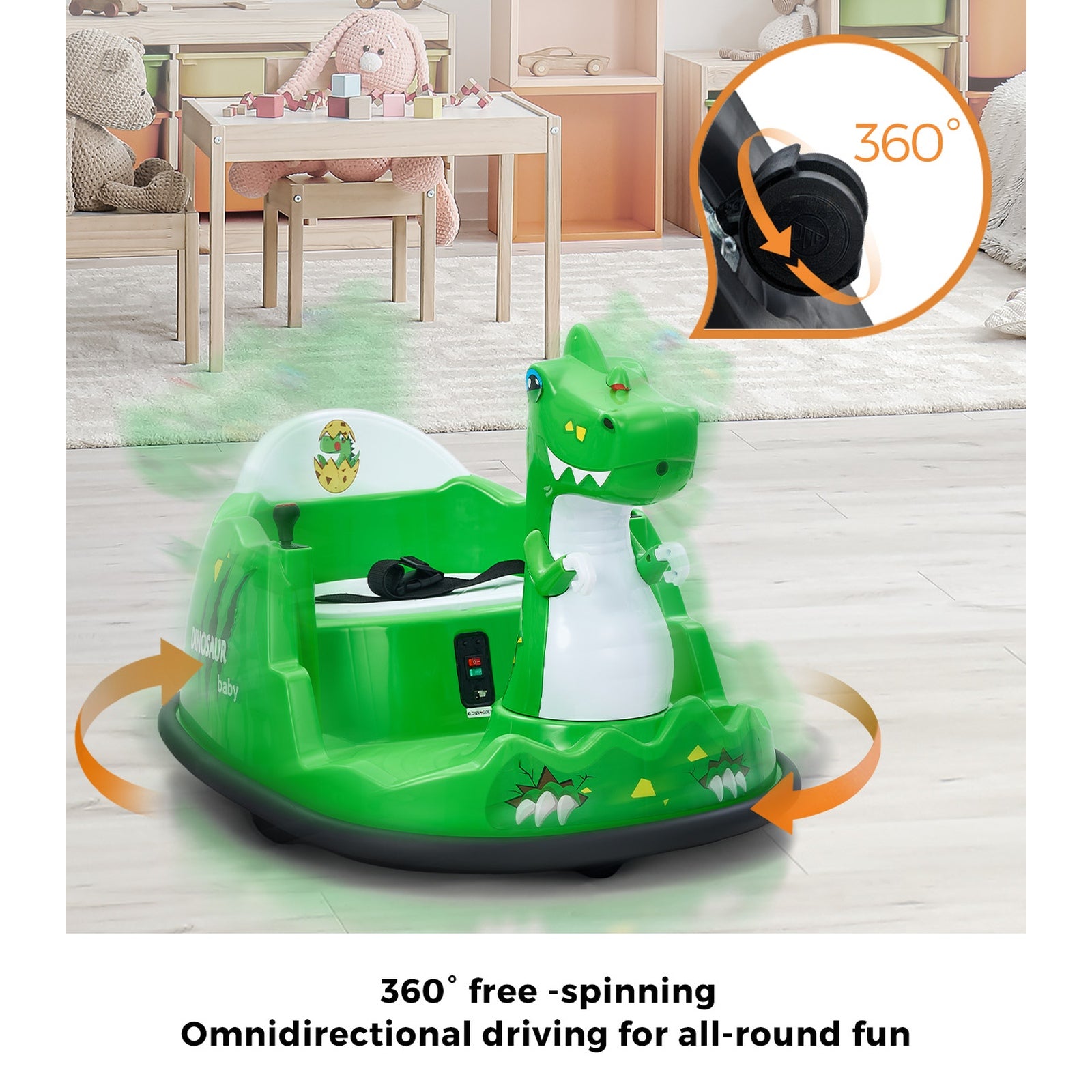 Mazam Kids Ride on Car Bumper Electric Cars Toy Remote Control Spray Led Trex - Sunyee