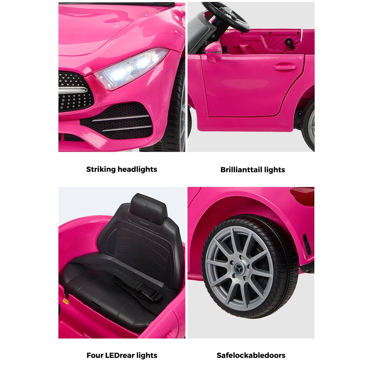 Kids Ride On Car 12V Mercedes-Benz Licensed Remote Control Toy Pink