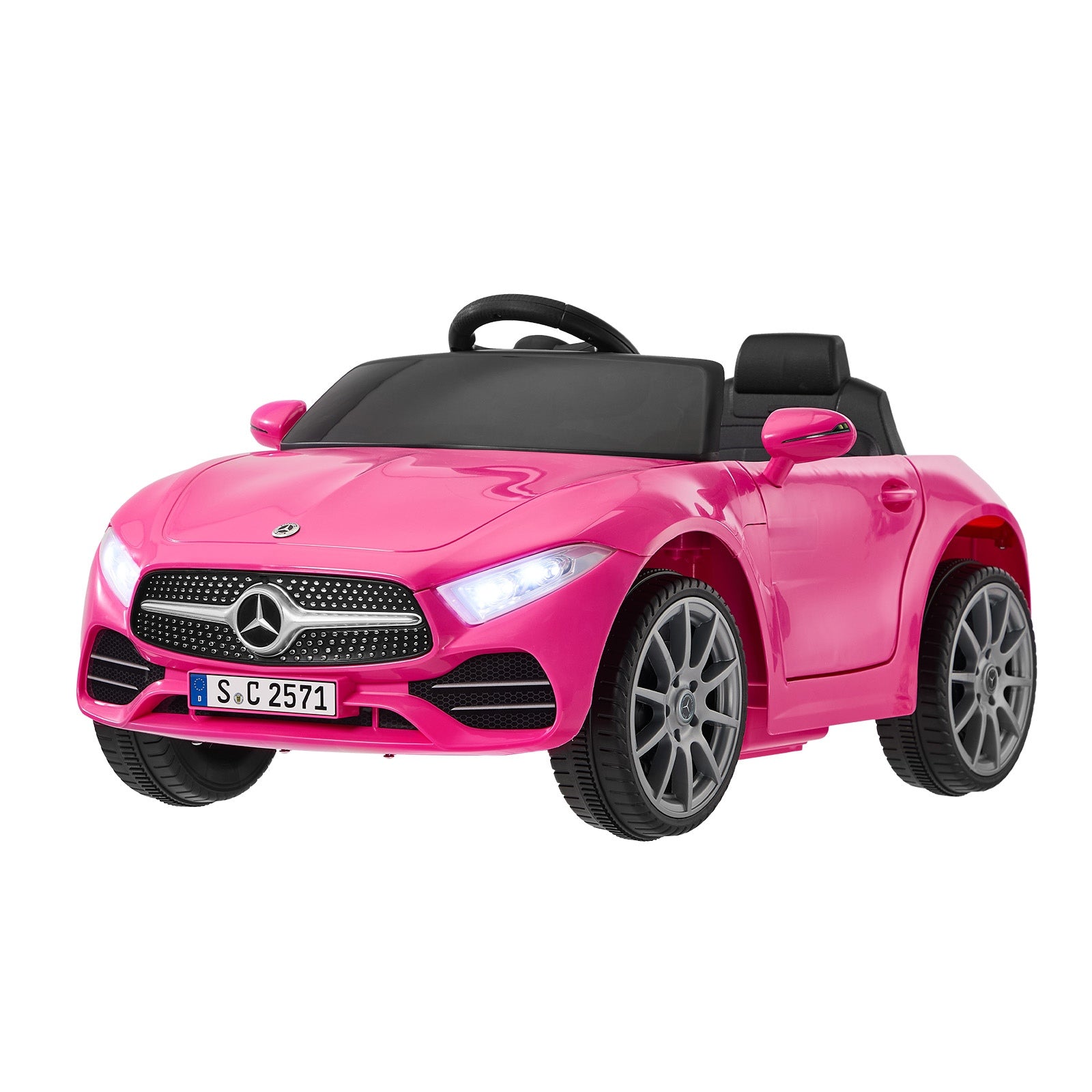 Kids Ride On Car 12V Mercedes-Benz Licensed Remote Control Toy Pink - Sunyee