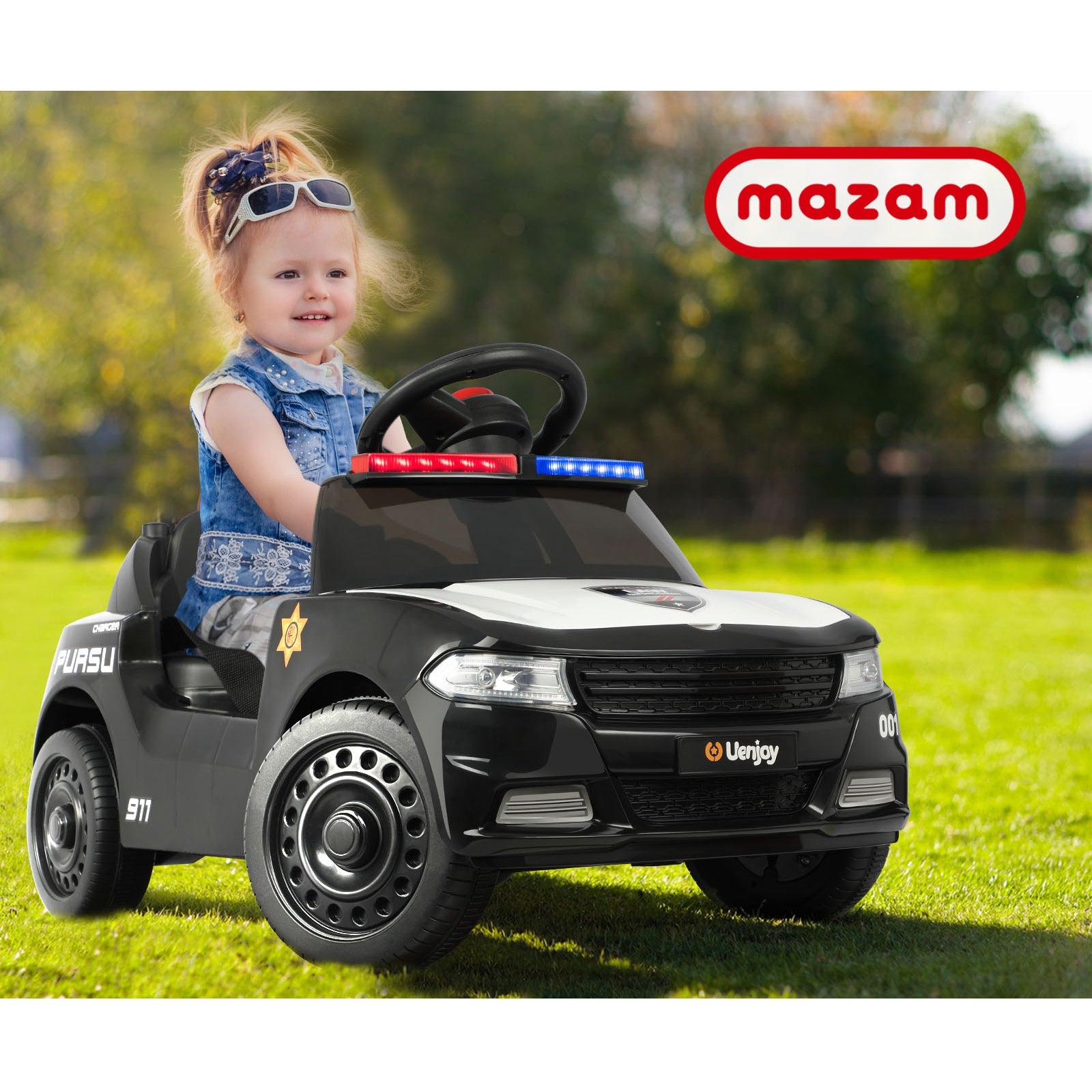 Mazam Kids Ride On Car Electric Toys Inspired Patrol Police Gift for Toddlers - Sunyee