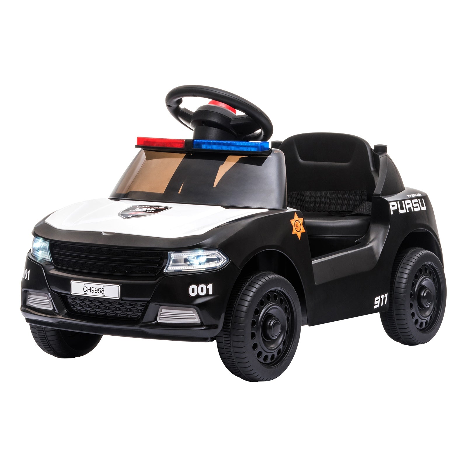 Mazam Kids Ride On Car Electric Toys Inspired Patrol Police Gift for Toddlers - Sunyee