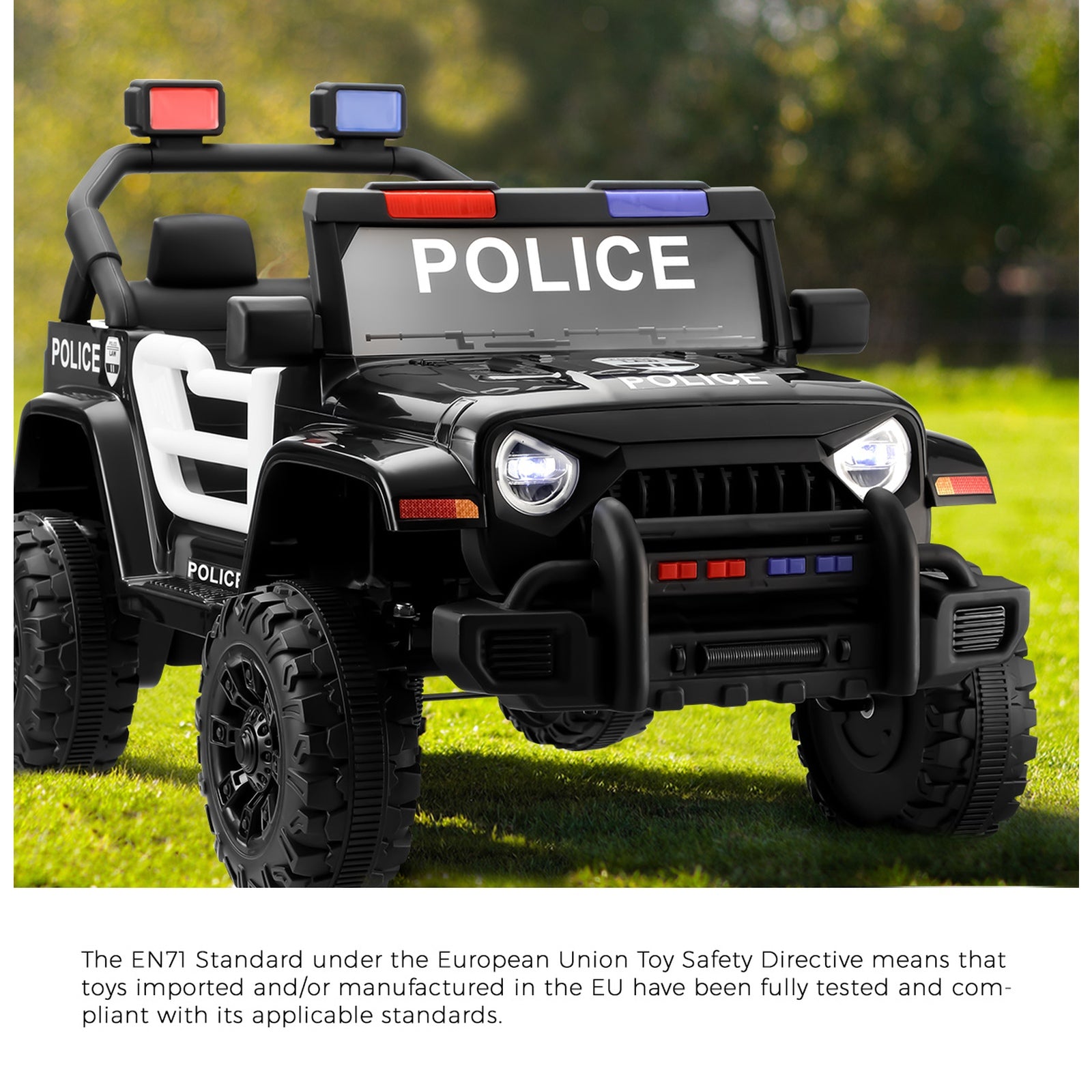 Mazam Kids Police Ride On Car Jeep 12V Electric Toy Remote Control Battery Cars - Sunyee