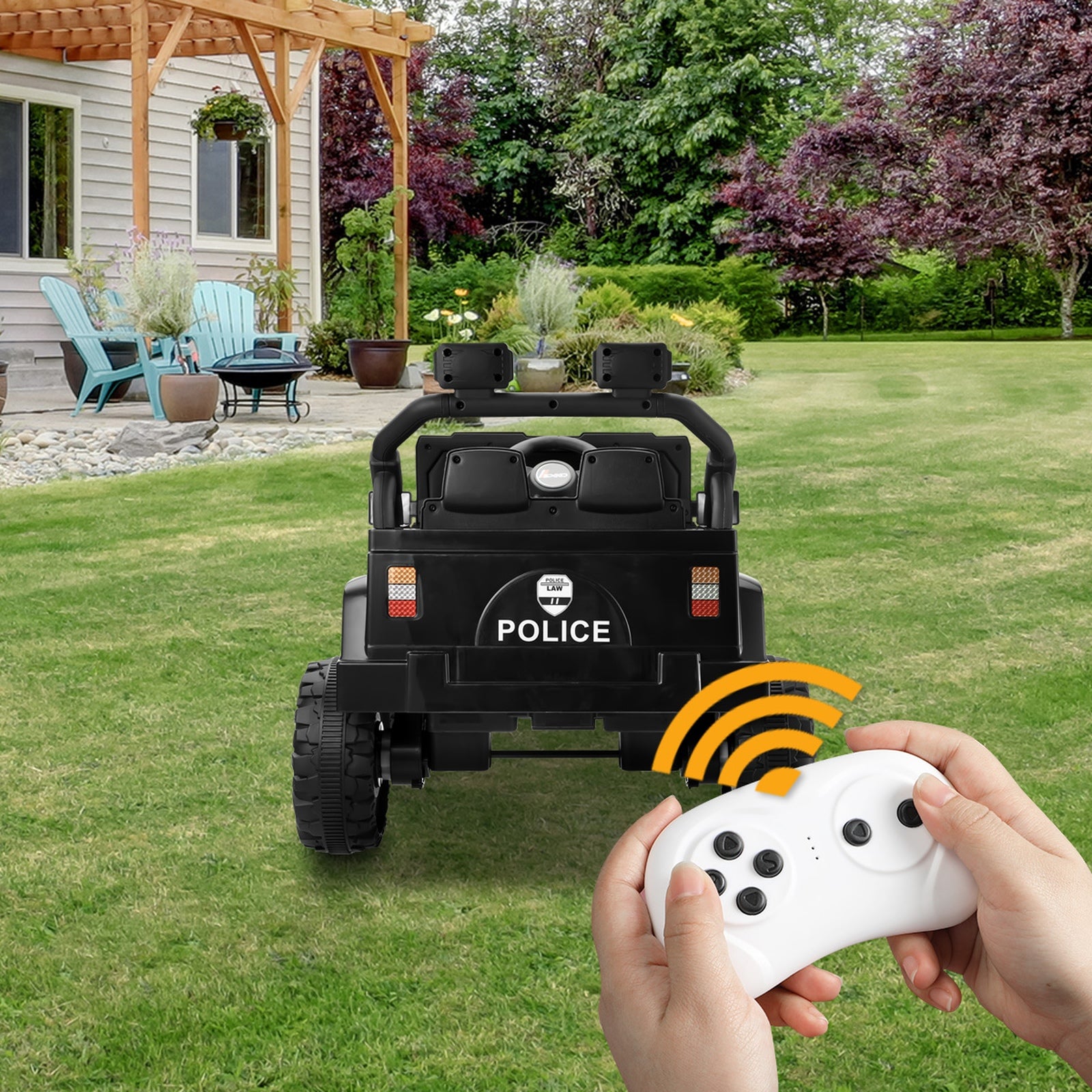 Mazam Kids Police Ride On Car Jeep 12V Electric Toy Remote Control Battery Cars - Sunyee