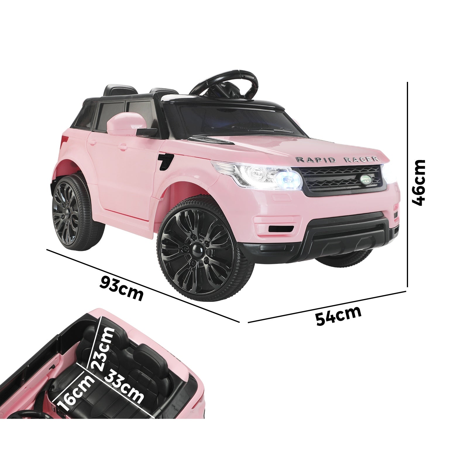 Mazam Kids Ride On Car Electric Vehicle Toy Remote Cars Gift MP3 LED light 12V - Sunyee