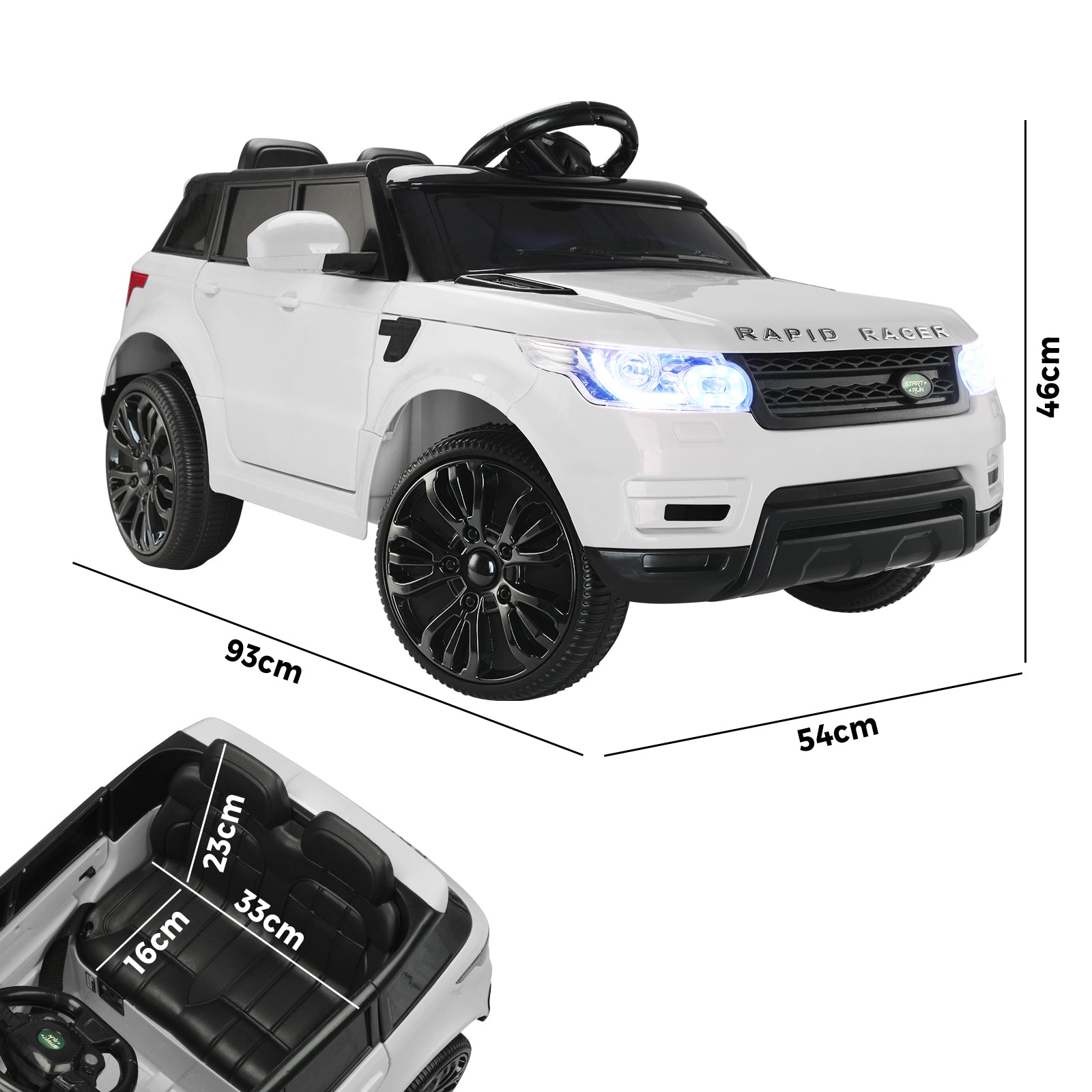 Mazam Kids Ride On Car 12V Electric Remote Vehicle Toy Cars Gift MP3 LED light - Sunyee