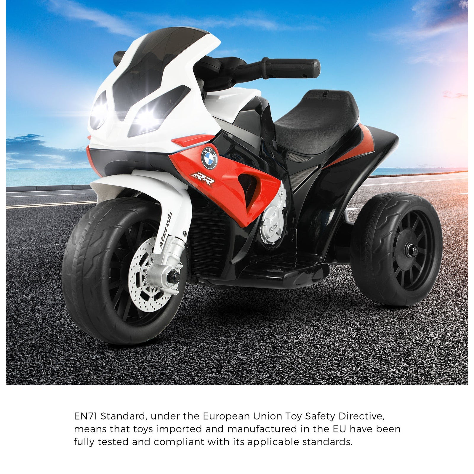 BMW Kids Ride On Motorbike Electric Police Motorcycle Police Car Toy Boy Girl - Sunyee