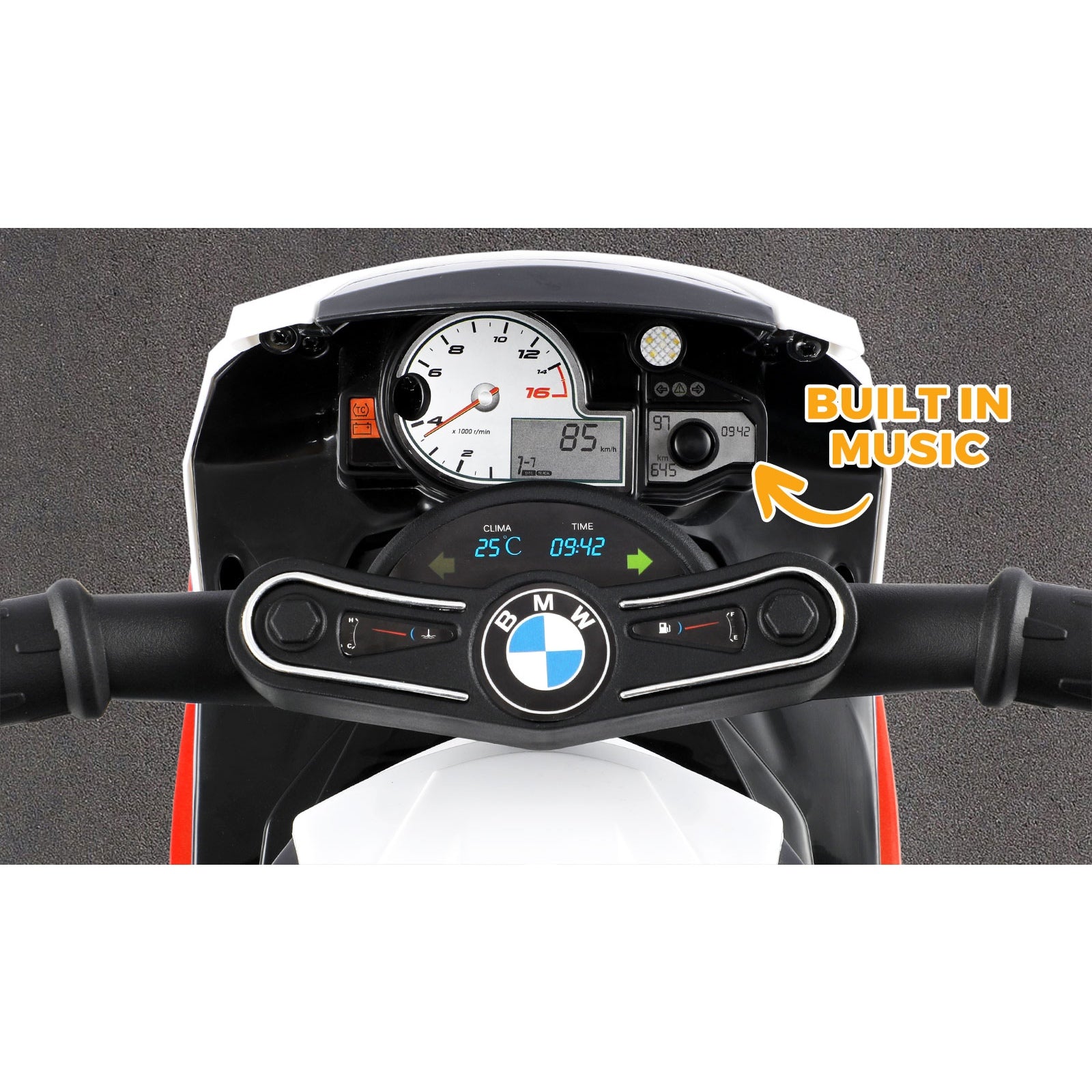 BMW Kids Ride On Motorbike Electric Police Motorcycle Police Car Toy Boy Girl - Sunyee