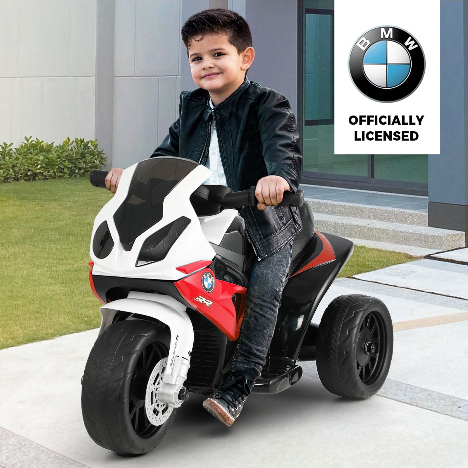 BMW Kids Ride On Motorbike Electric Police Motorcycle Police Car Toy Boy Girl - Sunyee