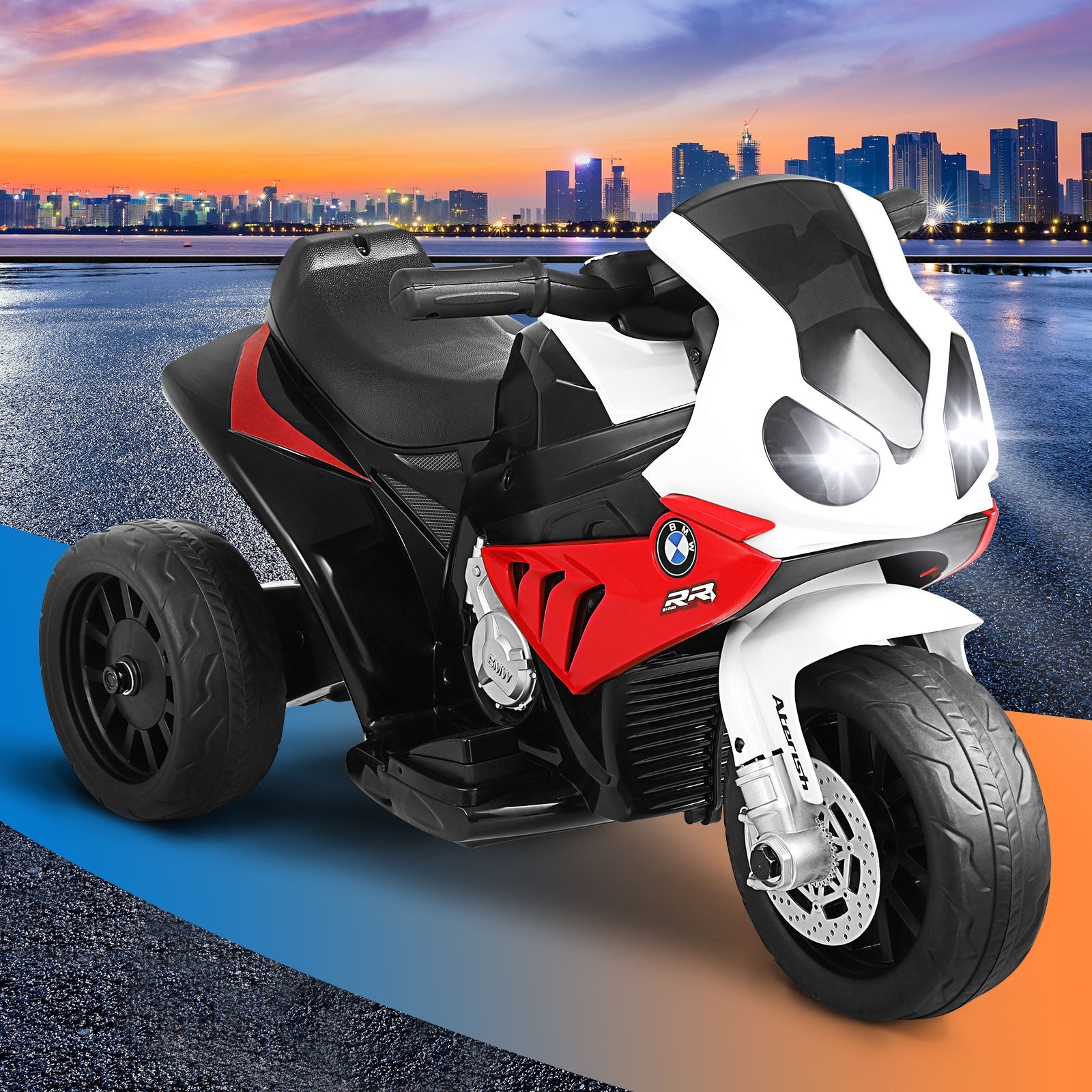 BMW Kids Ride On Motorbike Electric Police Motorcycle Police Car Toy Boy Girl - Sunyee