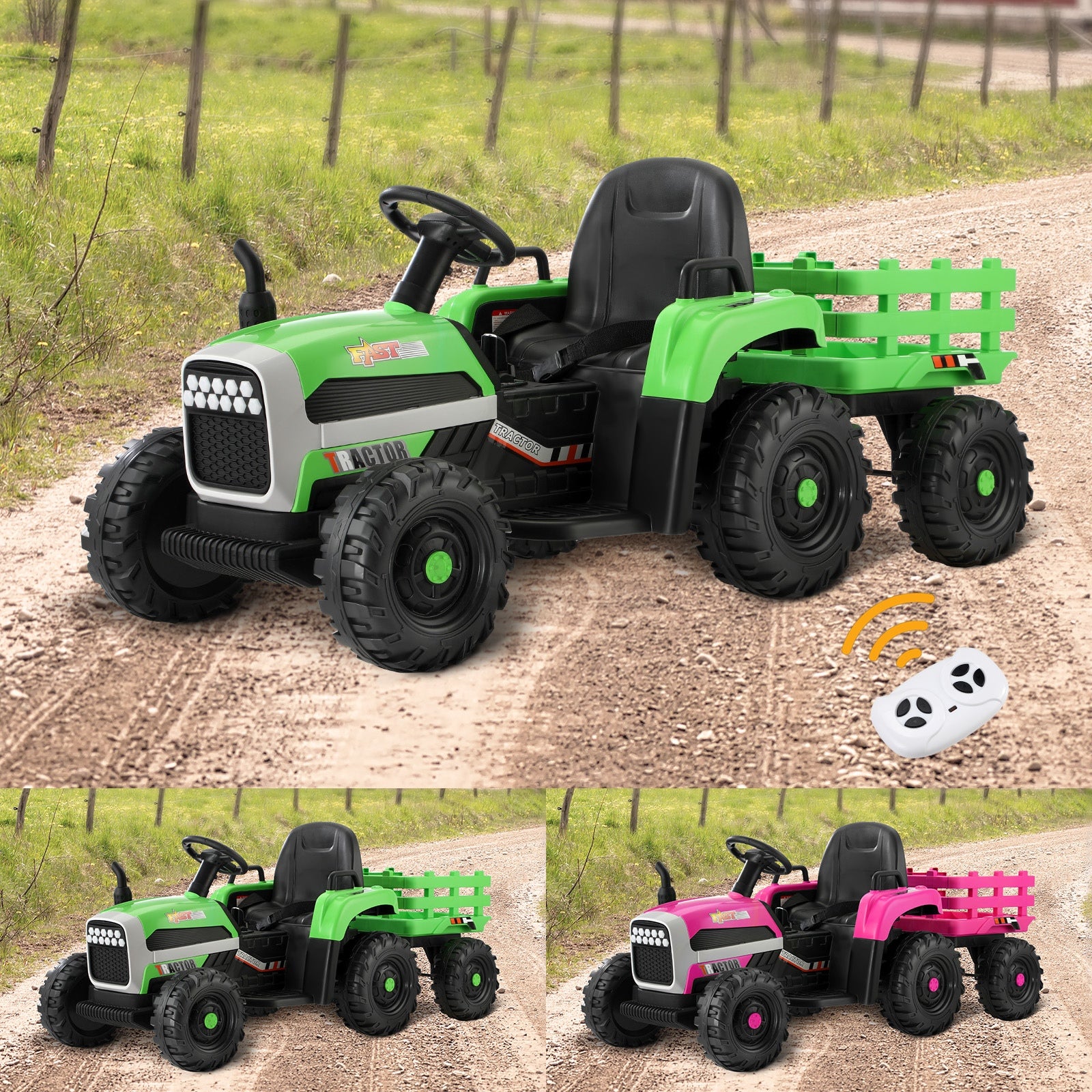 Mazam Kids Ride On Car Tractor 12V Electric Battery Toy Remote Control Toddler - Sunyee