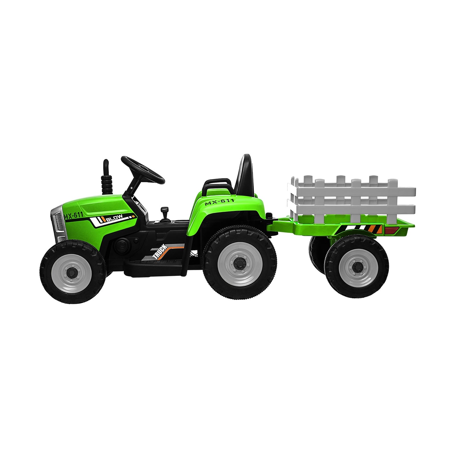Mazam Ride On Tractor 12V Kids Electric Vehicle Toy Cars W/ Trailer Child Gift - Sunyee
