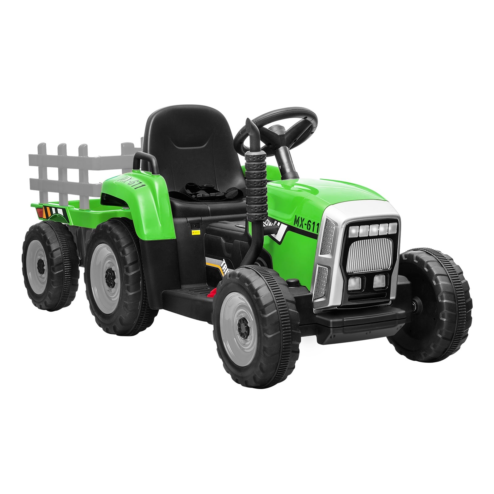 Mazam Ride On Tractor 12V Kids Electric Vehicle Toy Cars W/ Trailer Child Gift - Sunyee