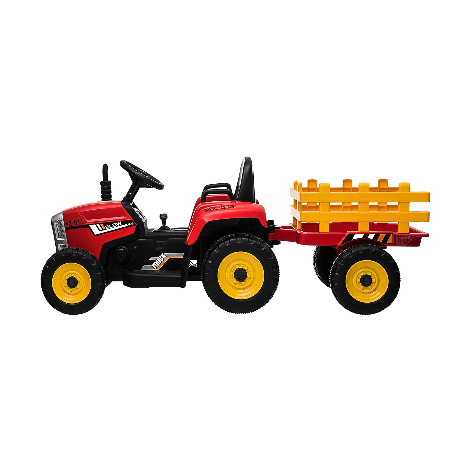 Mazam Kids Ride On Tractor W/ Trailer Electric Vehicle Toy Car Bluetooth Gift - Sunyee