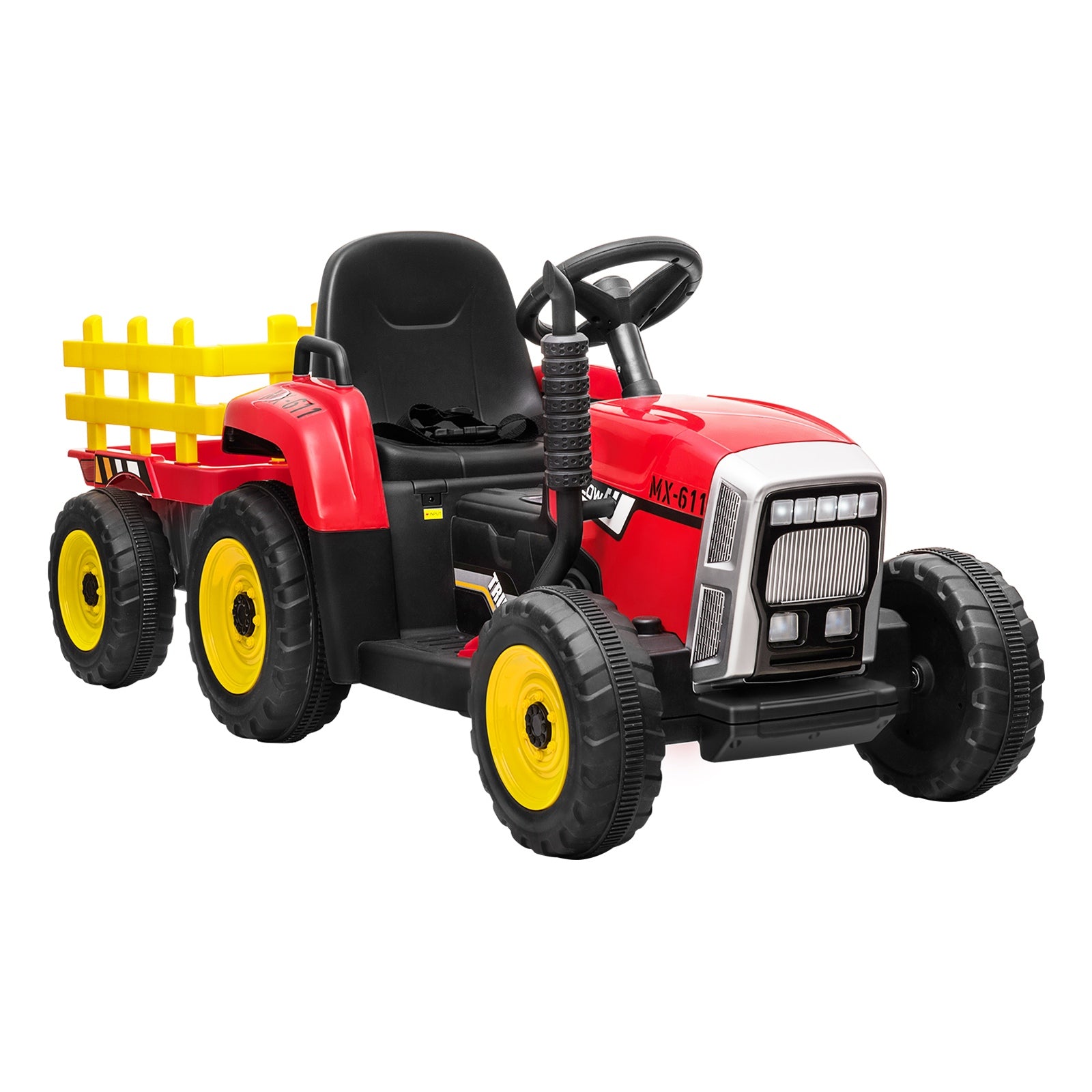 Mazam Kids Ride On Tractor W/ Trailer Electric Vehicle Toy Car Toddlers Gift - Sunyee