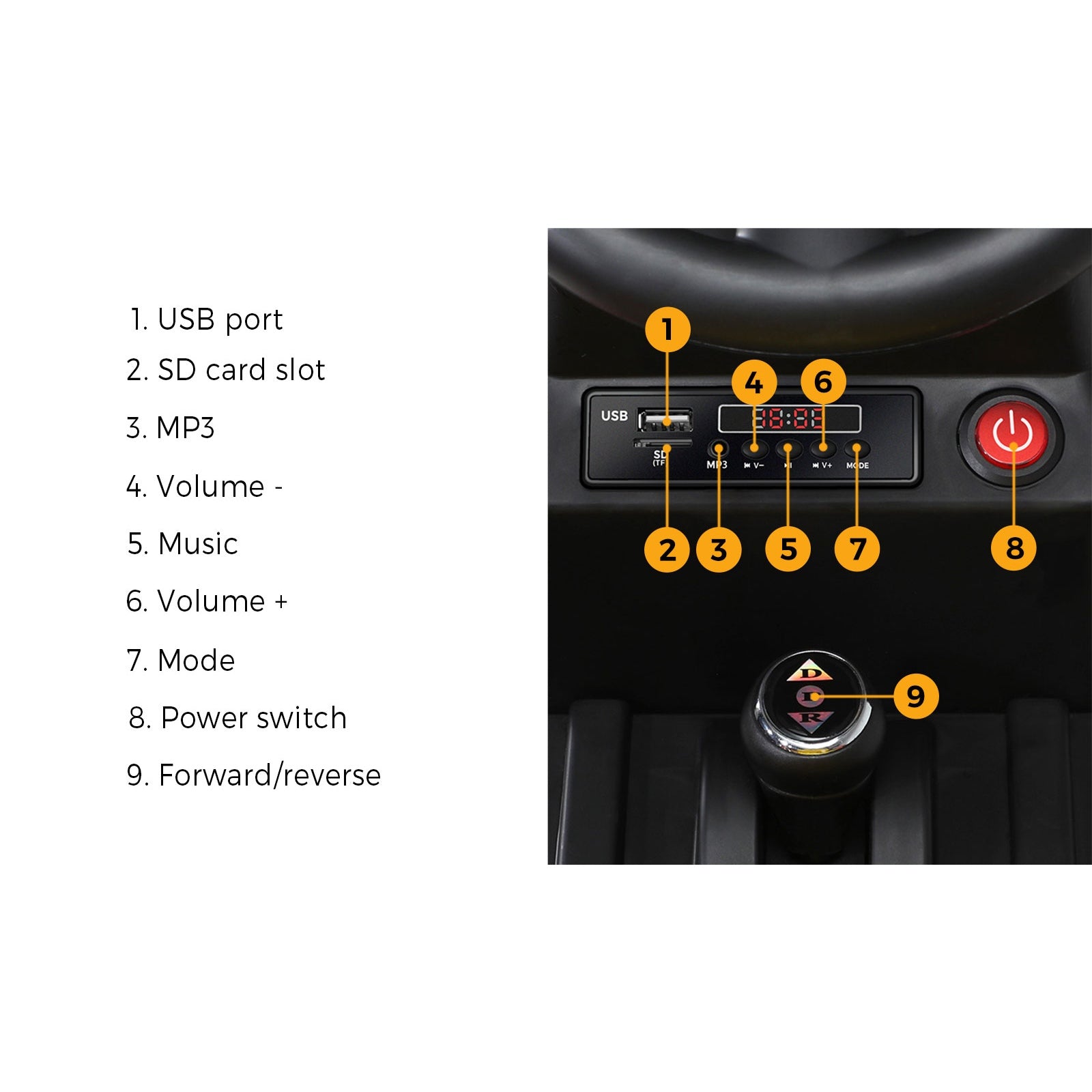 Mazam Kids XL Ride On Tractor Toy Battery Electric Operated Car Remote Toddler - Sunyee