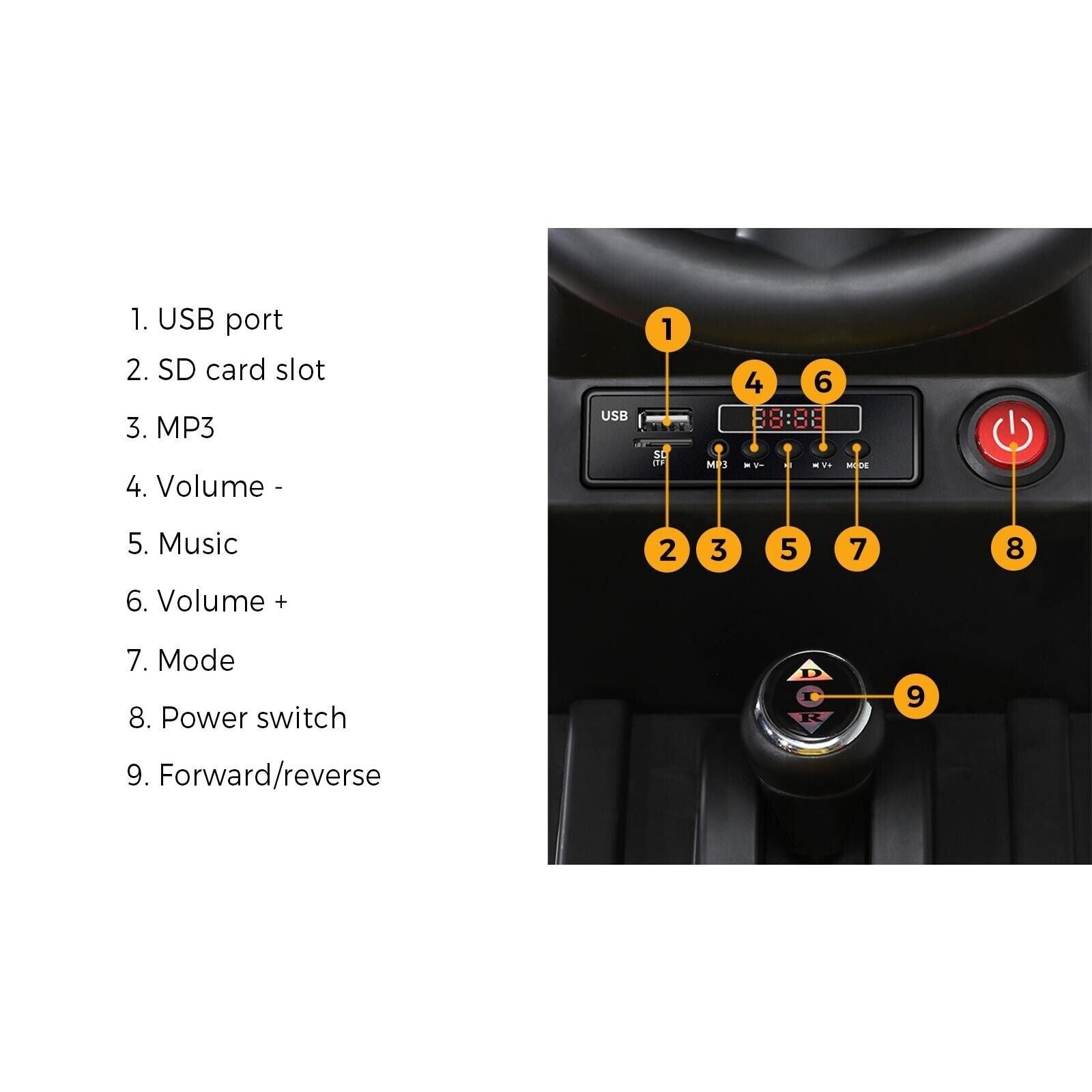 Mazam Kids Ride On Car Tractor W/ Trailer Remote Electric Vehicle Toy Gift - Sunyee