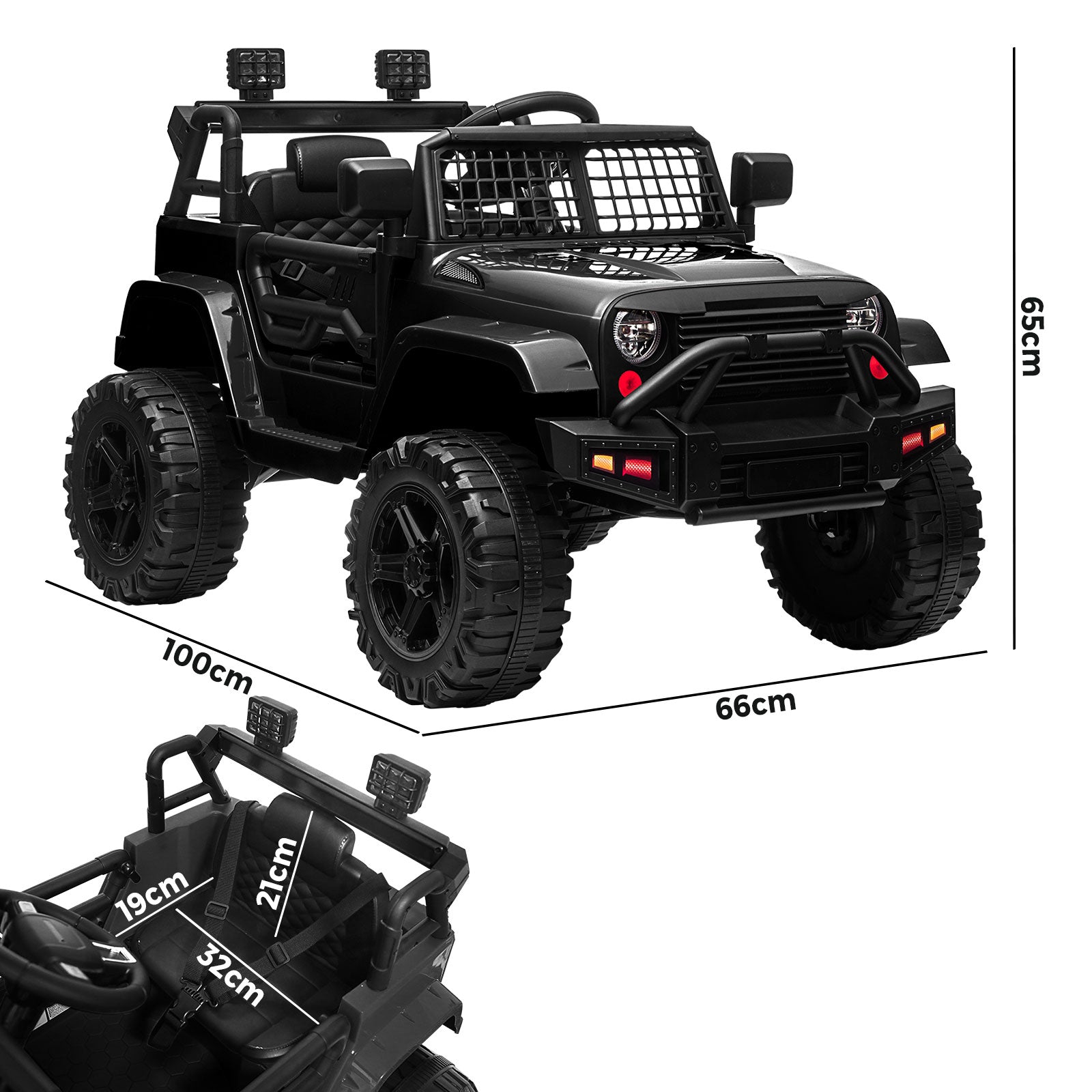 Mazam Kids Ride On Car 12V Electric Jeep Remote Vehicle Toy Cars Gift LED light - Sunyee